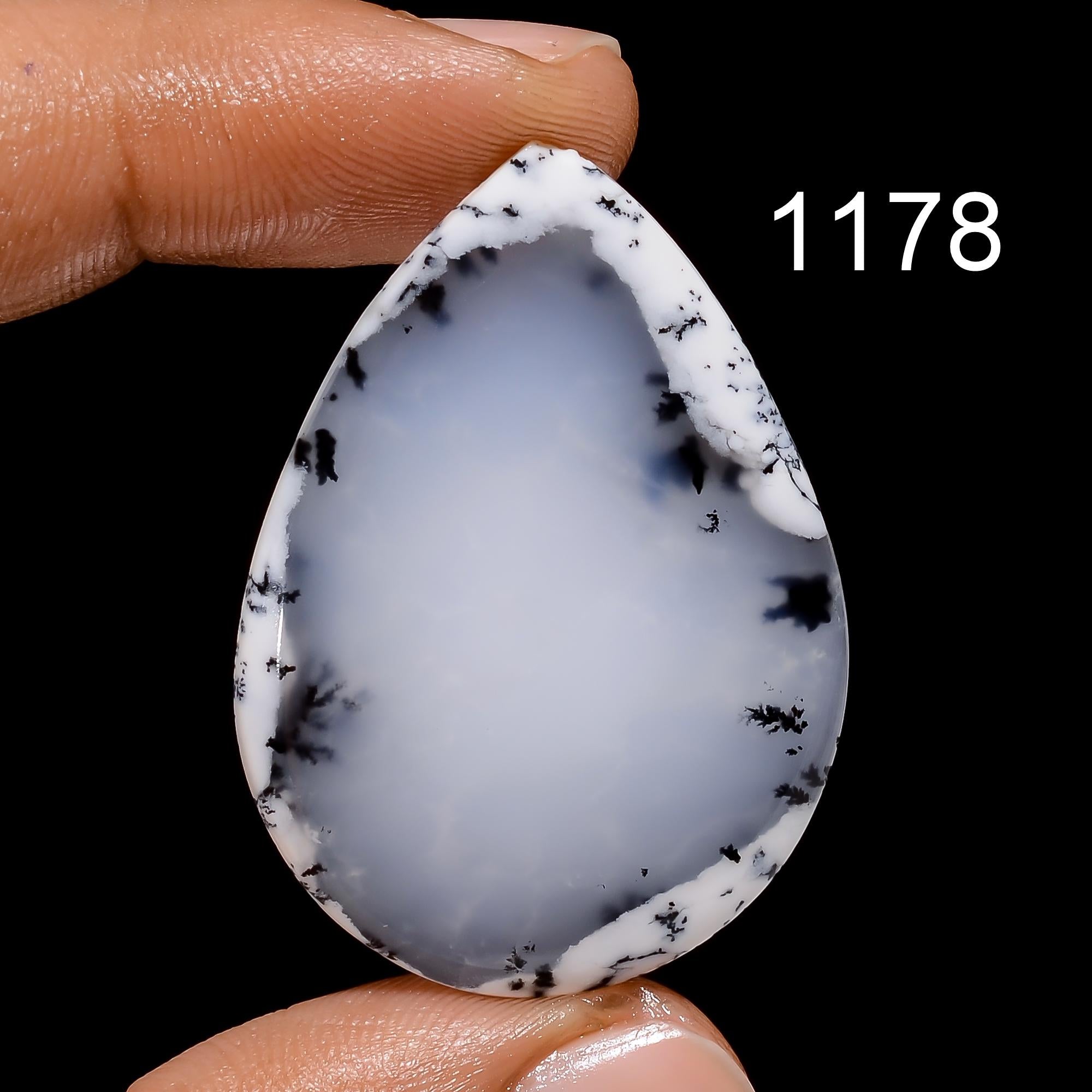Natural Dendrite Opal Cabochon: Opal Gemstone for Jewelry Healing Crystal - image 2