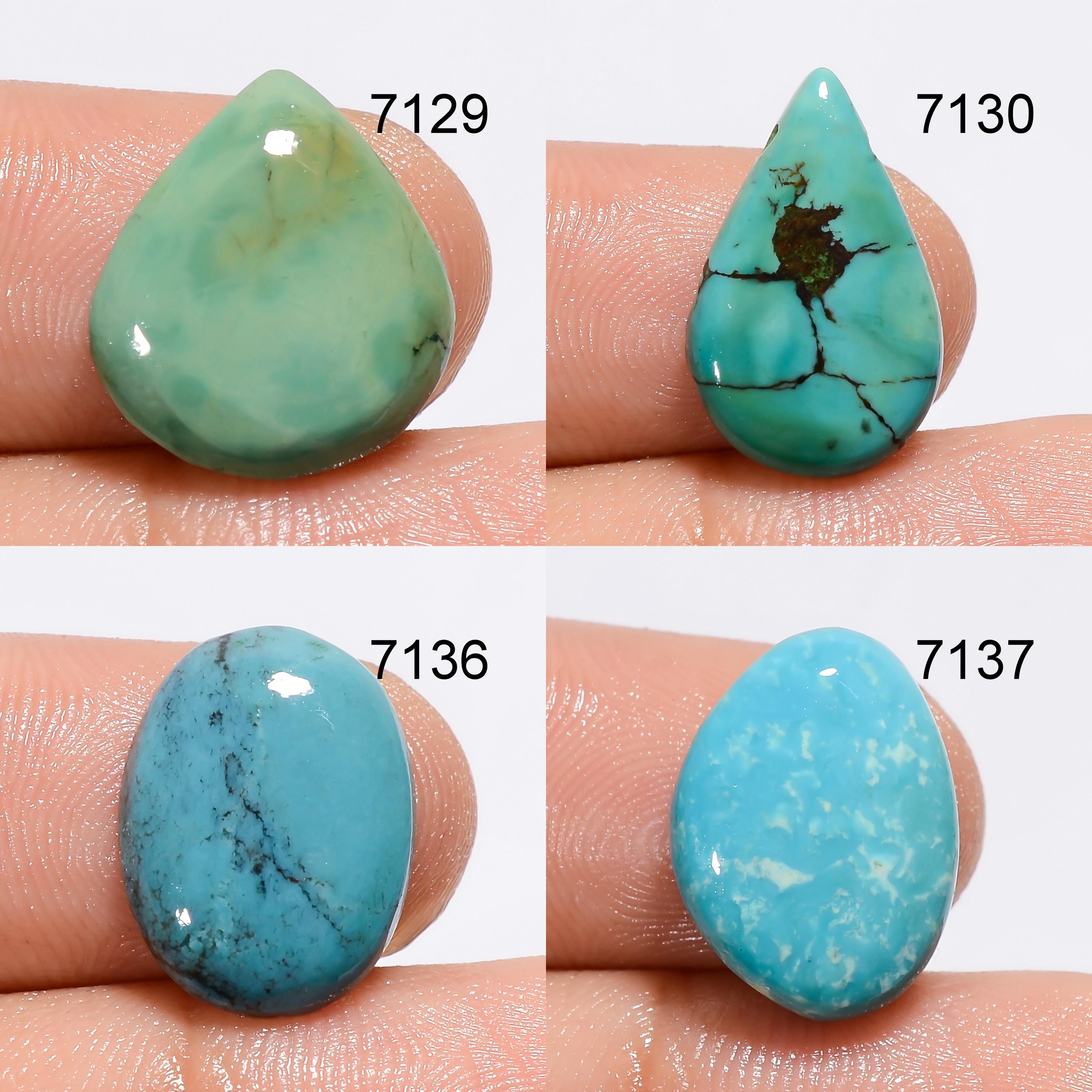 AAA Tibetan Turquoise Cabochon Mix Shape Loose Natural Gemstone For Jewelry Making - image 3