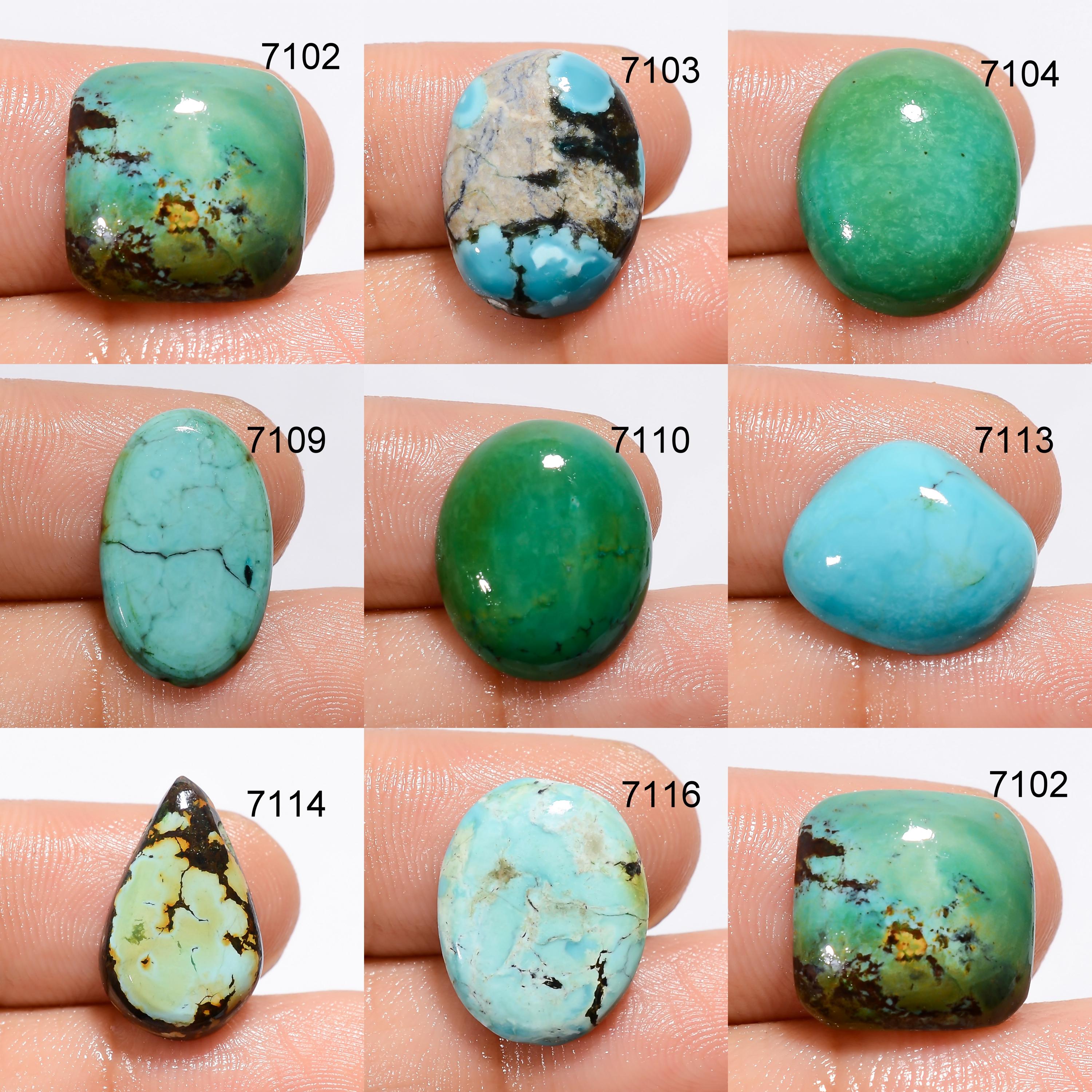 AAA Tibetan Turquoise Cabochon Mix Shape Loose Natural Gemstone For Jewelry Making - image 2