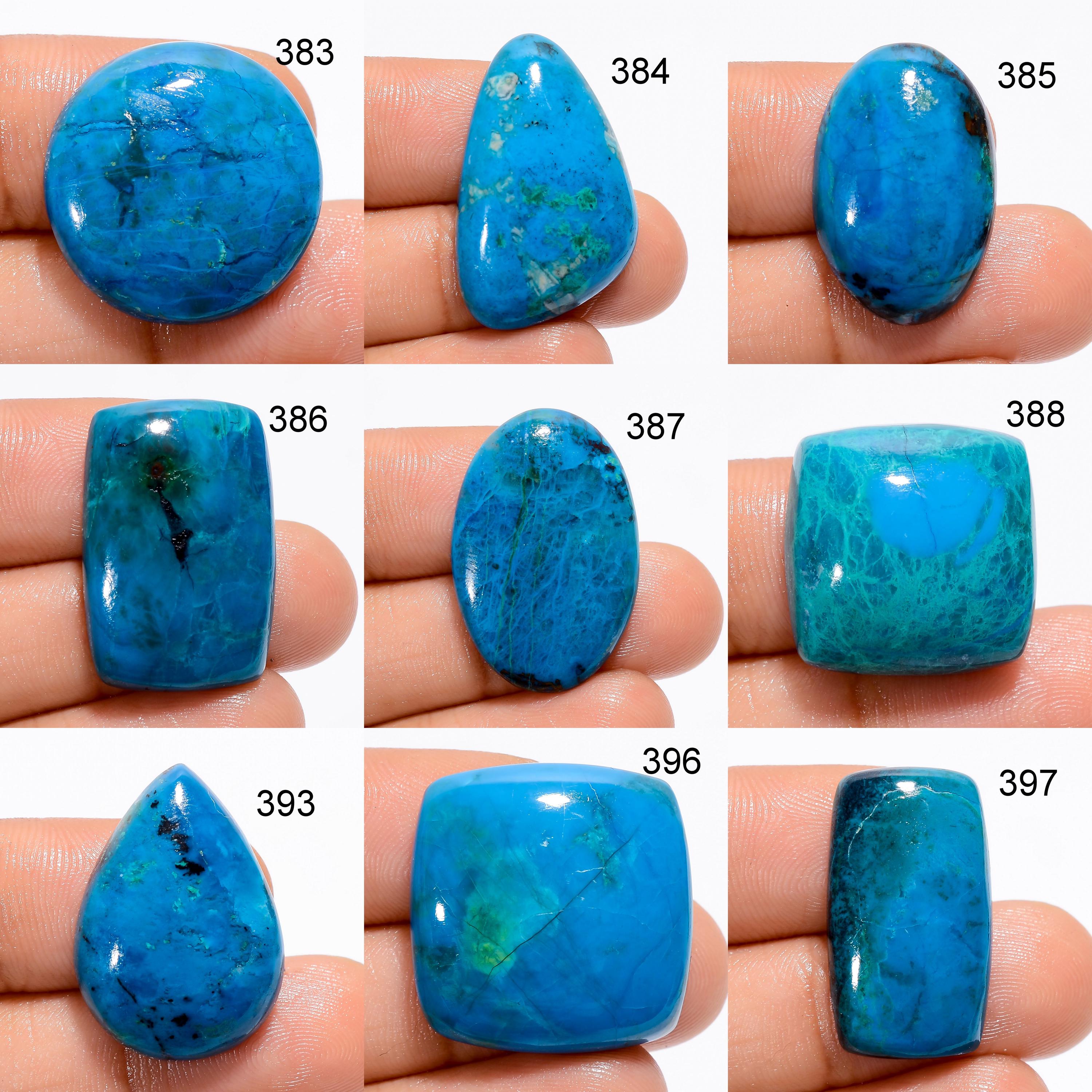 Peruvian Chrysocolla Cabochon, Natural Gemstone, Jewelry Making. - image 3