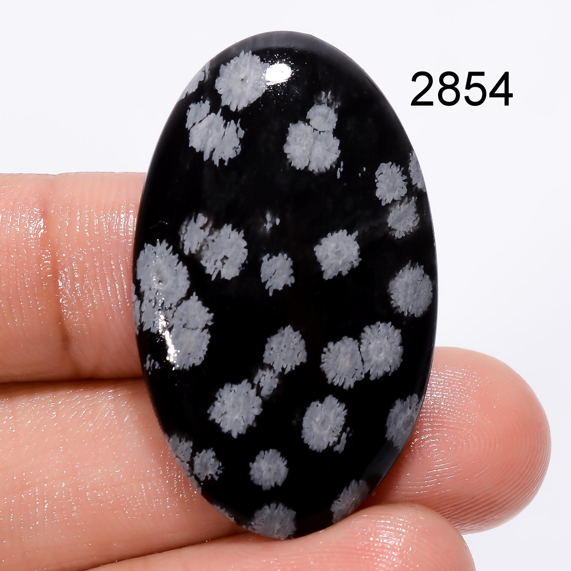 Loose Snowflake Obsidian Cabochon, Natural Gemstone Jewelry Making - image 5