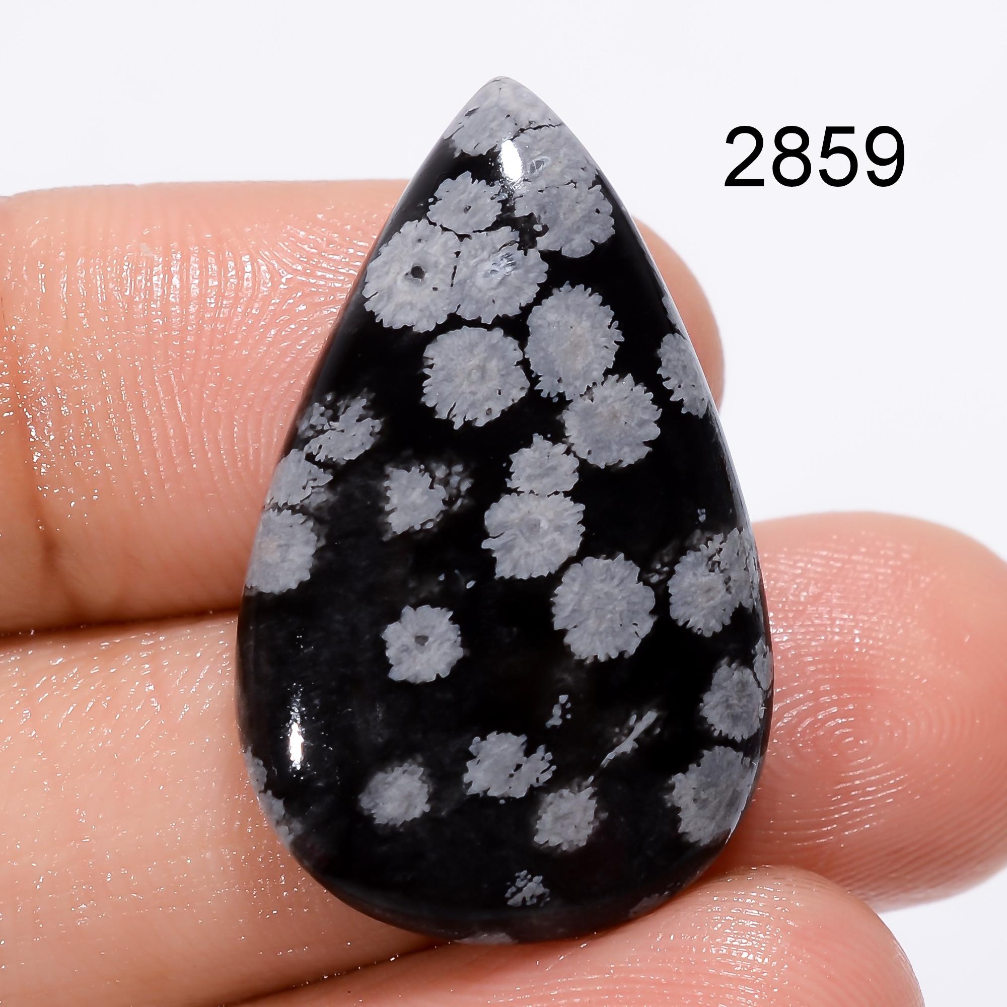 Loose Snowflake Obsidian Cabochon, Natural Gemstone Jewelry Making - image 6