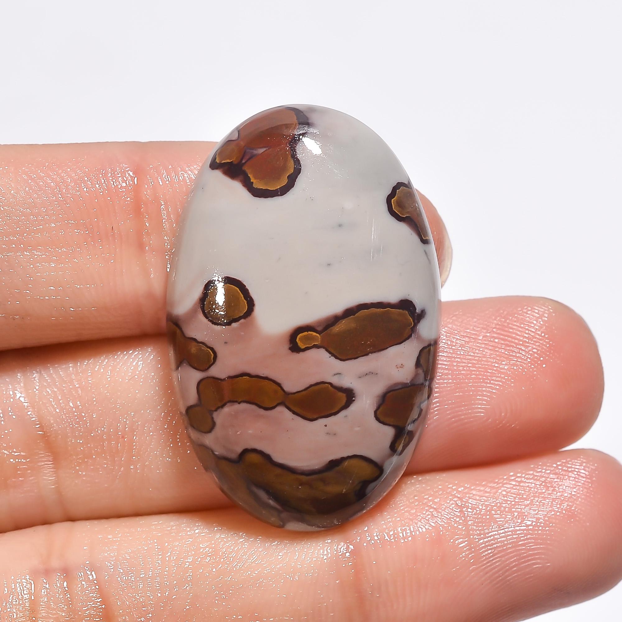 Coffee Bean Jasper Cabochon, Polished Gemstone, DIY Jewelry Making - image 5
