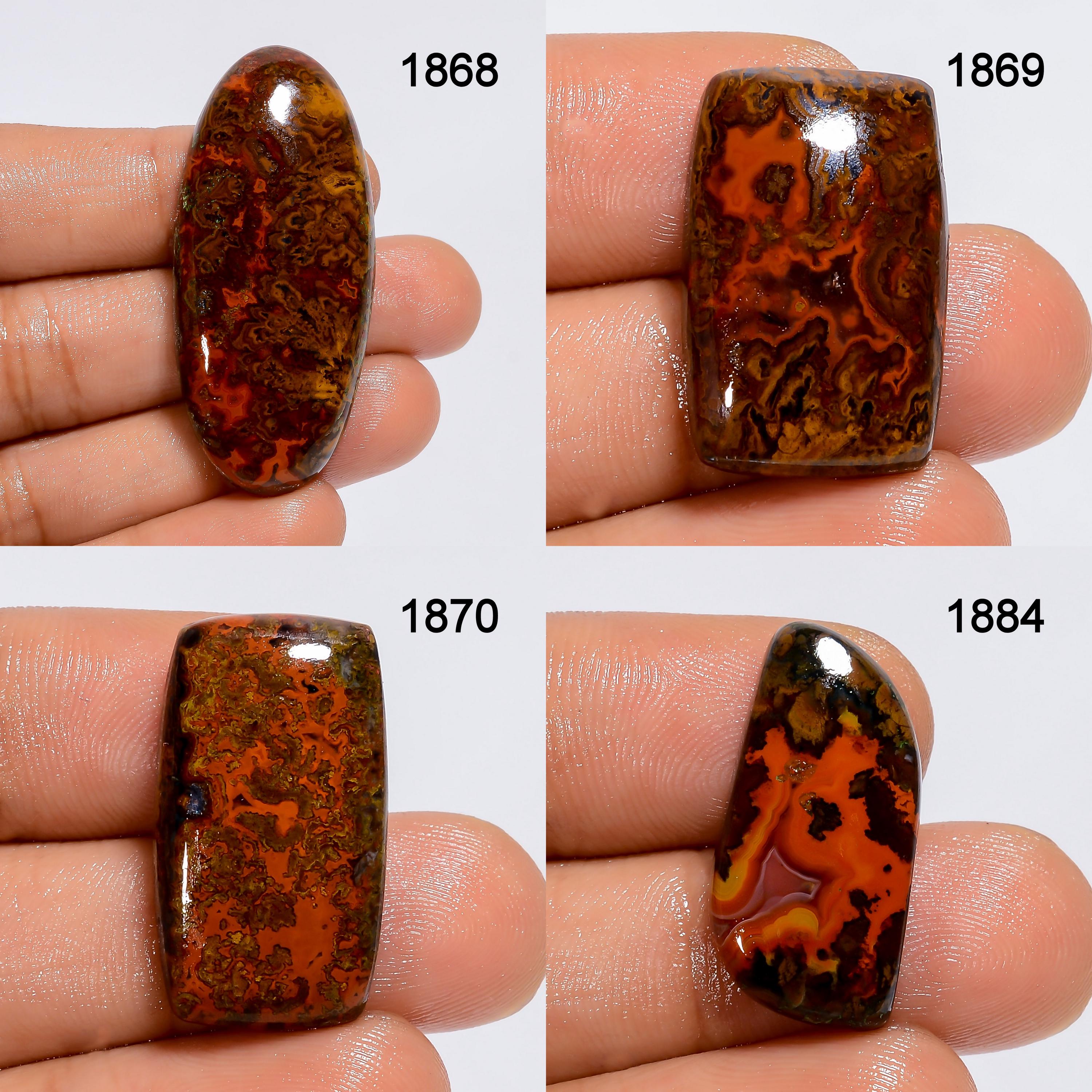 AAA Seam Agate Cabochon, Natural Polished Gemstone, Mexico - image 3