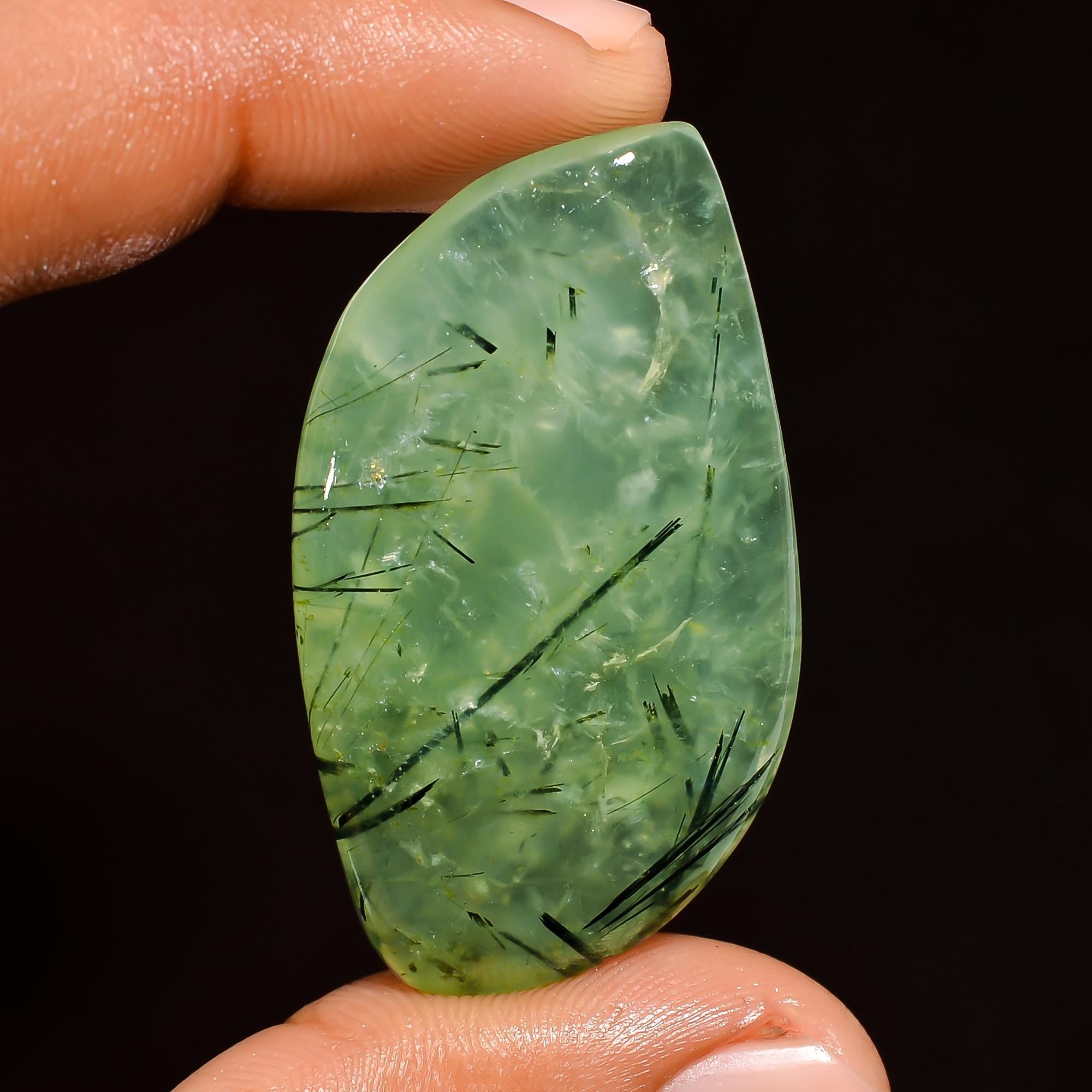 AAA Green Prehnite Cabochon, Natural Loose Gemstone, Healing Crystal - image 6