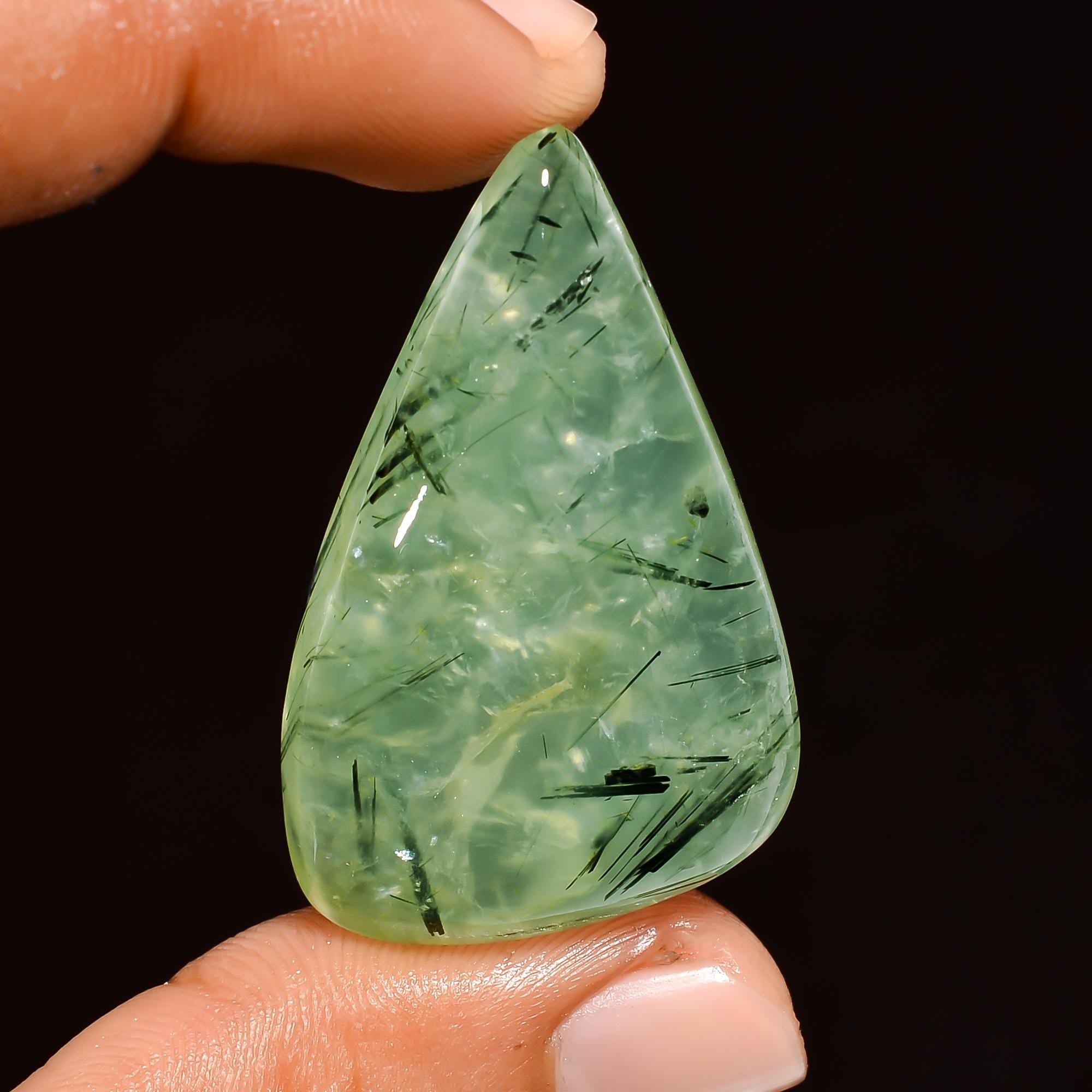 AAA Green Prehnite Cabochon, Natural Loose Gemstone, Healing Crystal - image 5