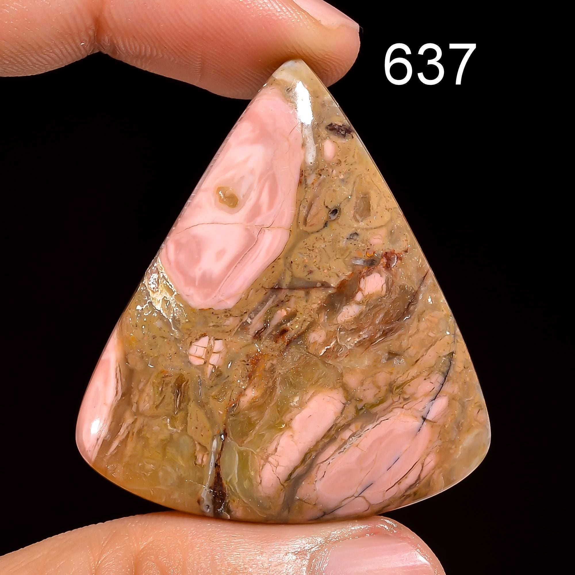 Pink Mookaite Cabochon, AAA Quality Gemstone, Jewelry Making Supply - image 4