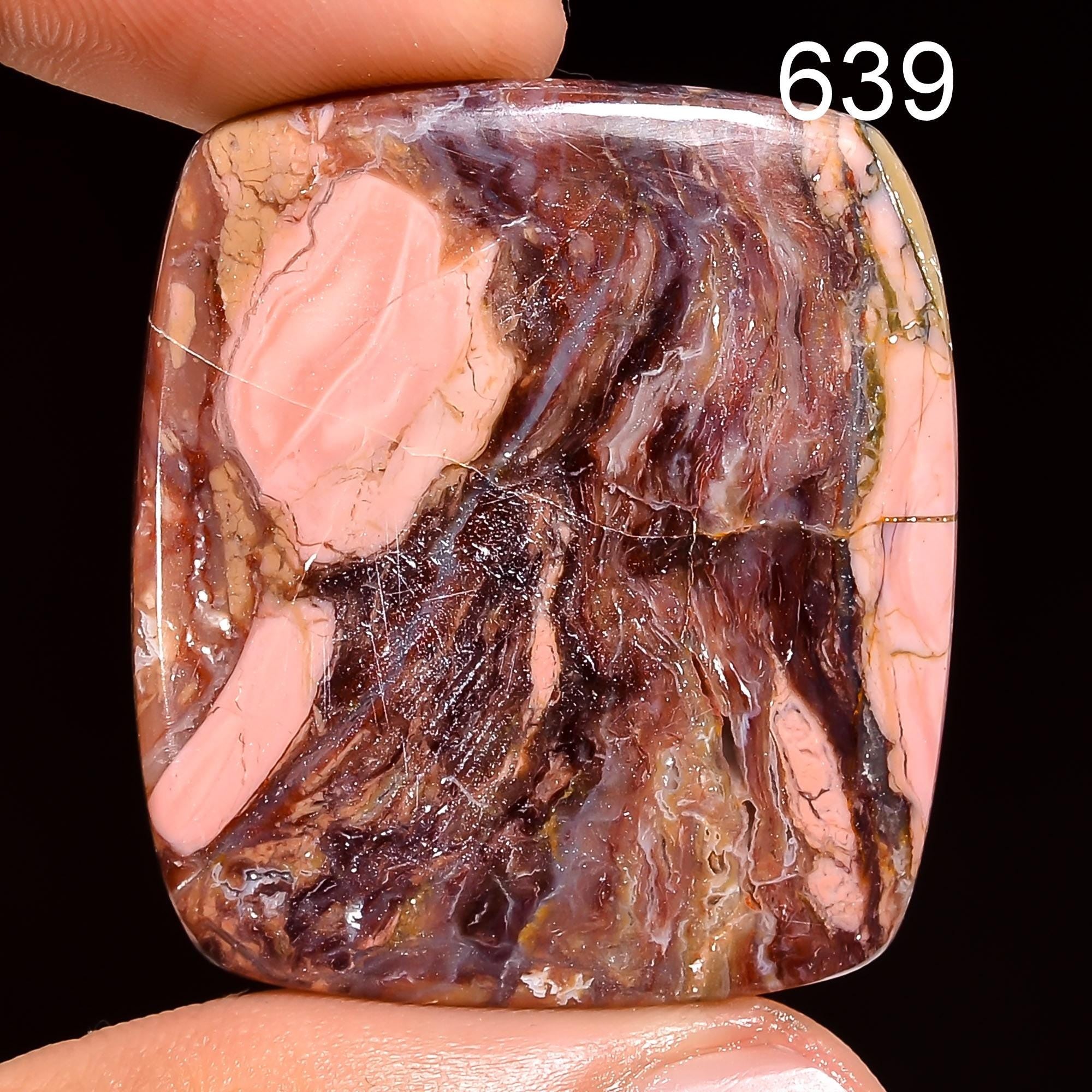 Pink Mookaite Cabochon, AAA Quality Gemstone, Jewelry Making Supply - image 6