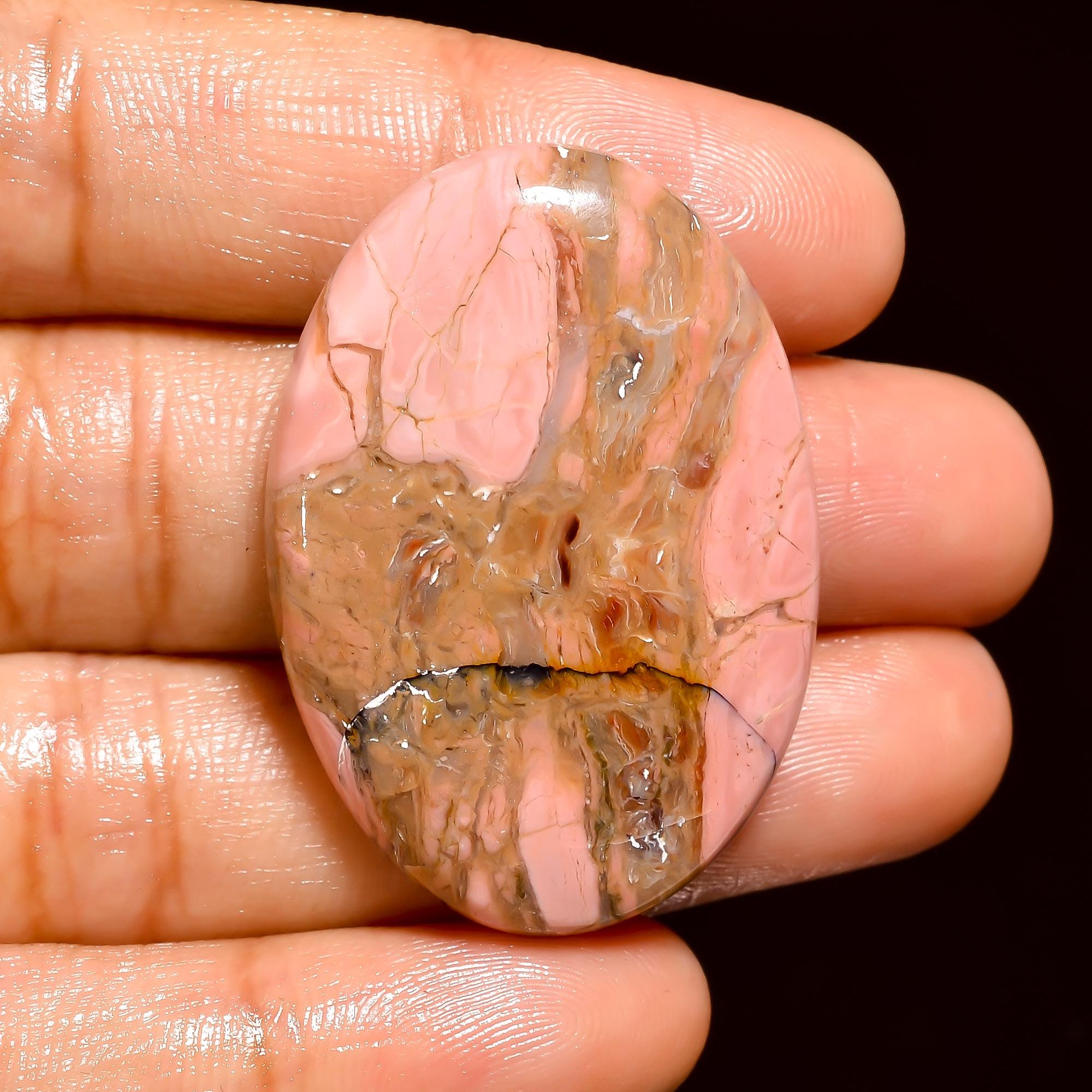 Pink Mookaite Cabochon, AAA Quality Gemstone, Jewelry Making - image 4