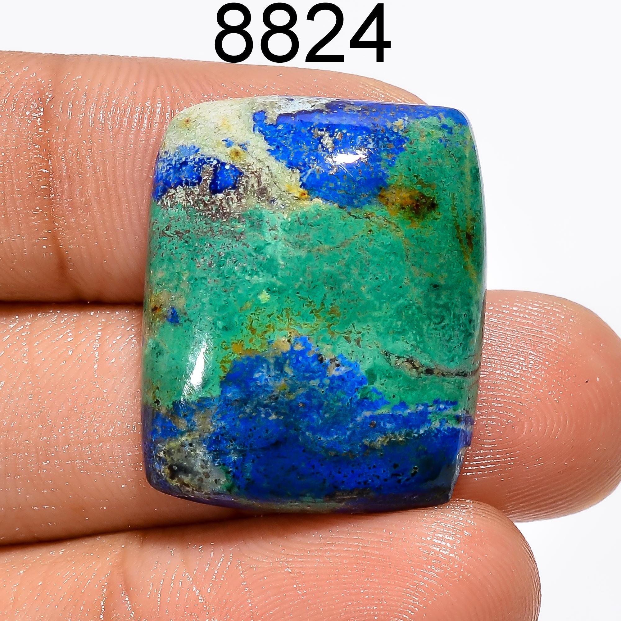 Azurite Malachite Gemstone Cabochon, Natural Loose Gem, Jewelry Making - image 2