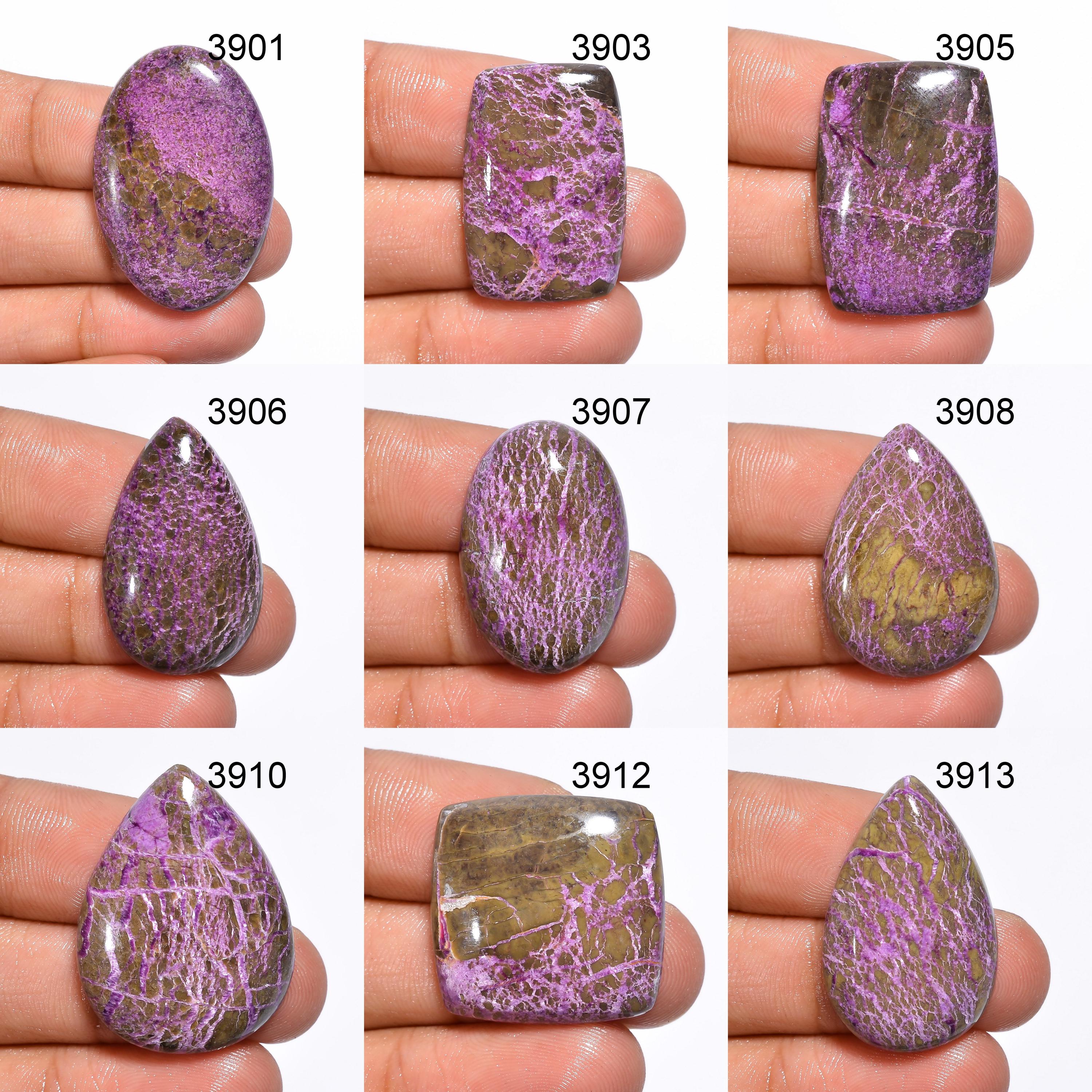 AAA Purpurite Cabochon, Mix Shape Purple Gemstone Pendant, Jewelry Making - image 3