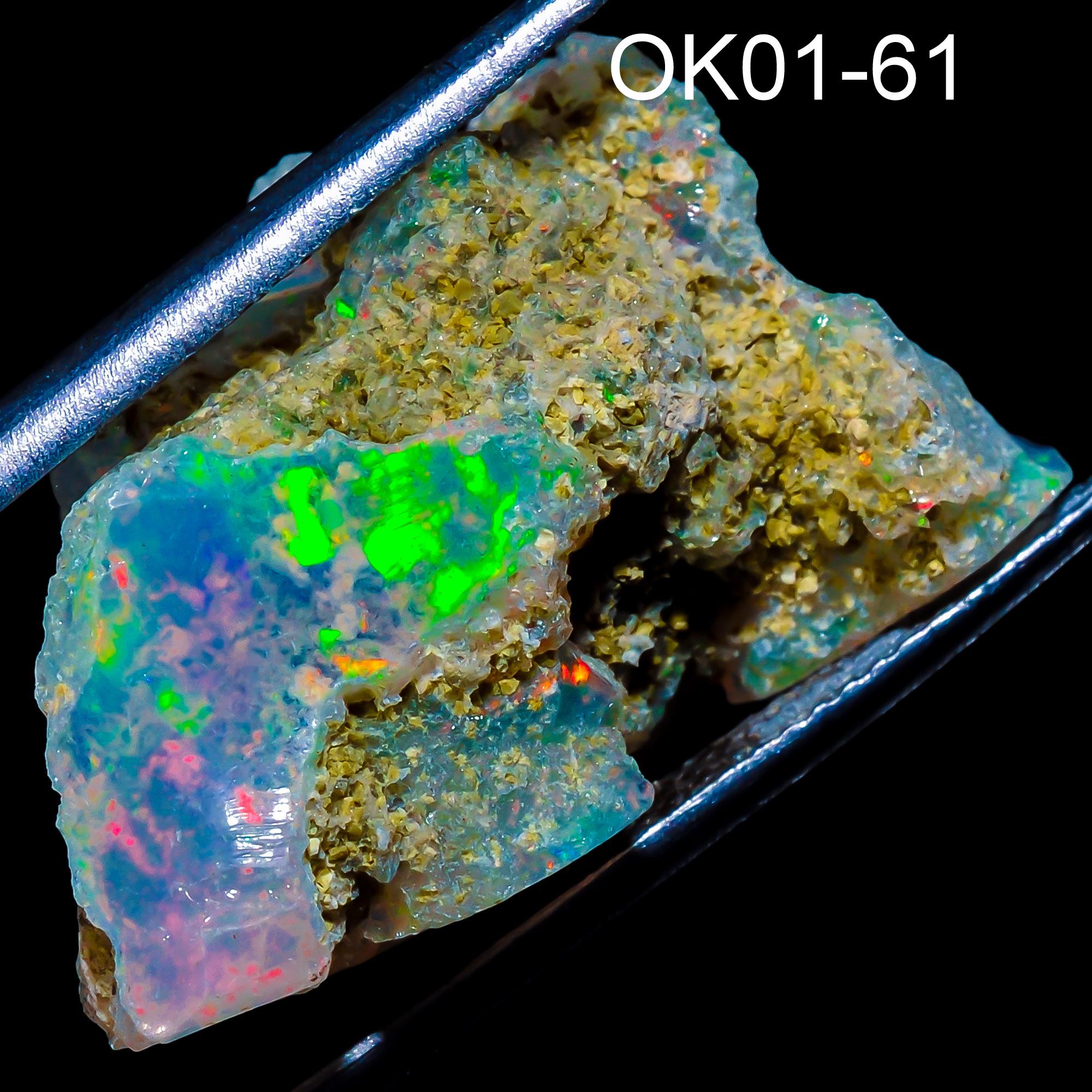Tiny Fire Ethiopian Raw opal  (A+ Quality)