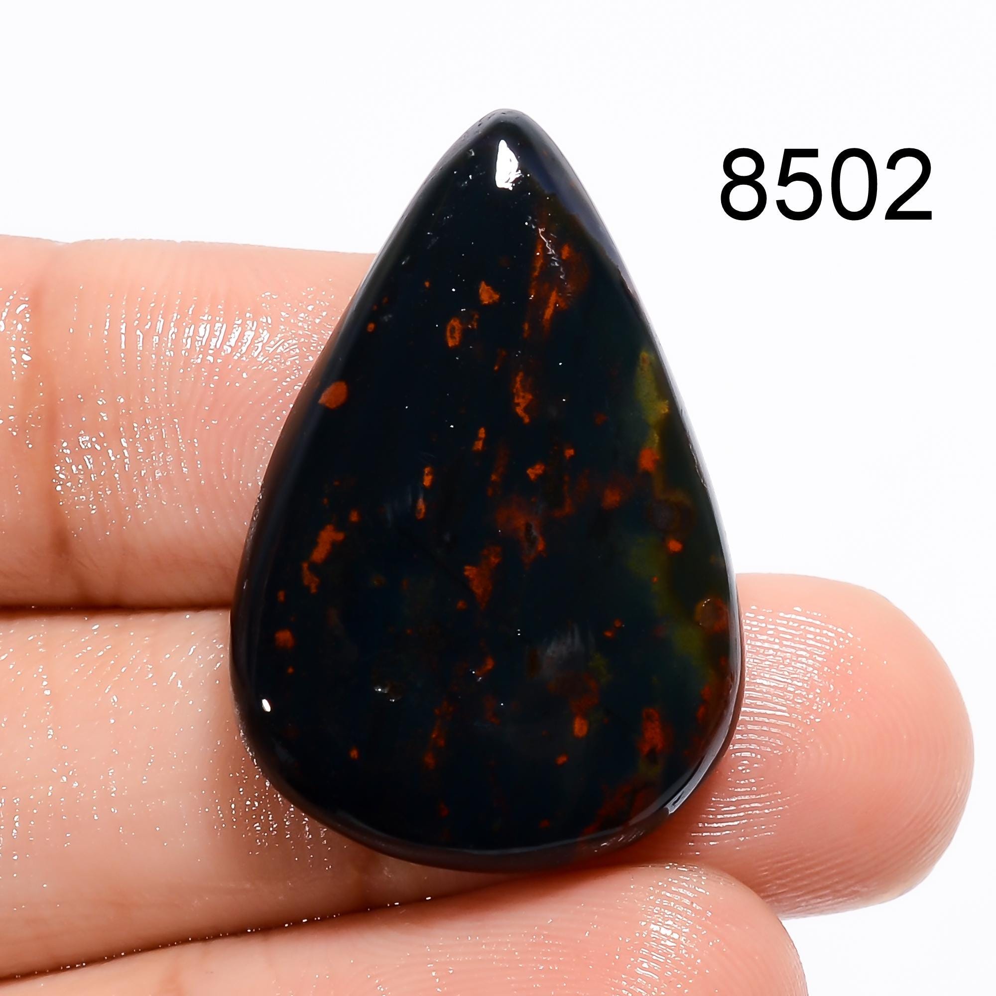 AAA Bloodstone Cabochon Pair, Loose Gemstone for Jewelry - image 4