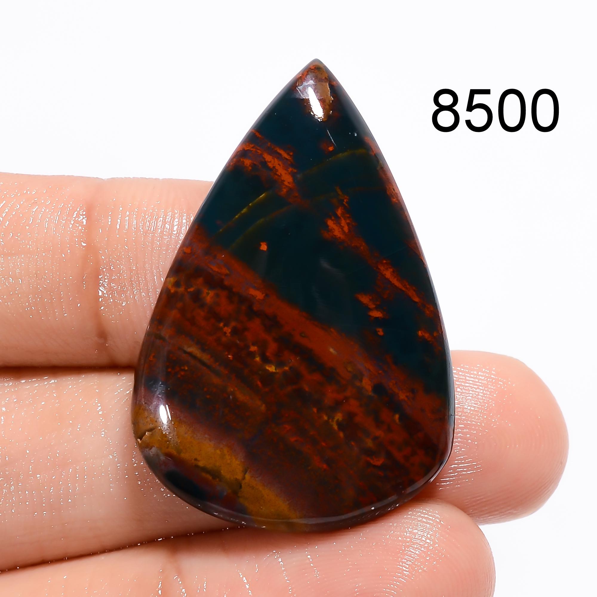 AAA Bloodstone Cabochon Pair, Loose Gemstone for Jewelry - image 2