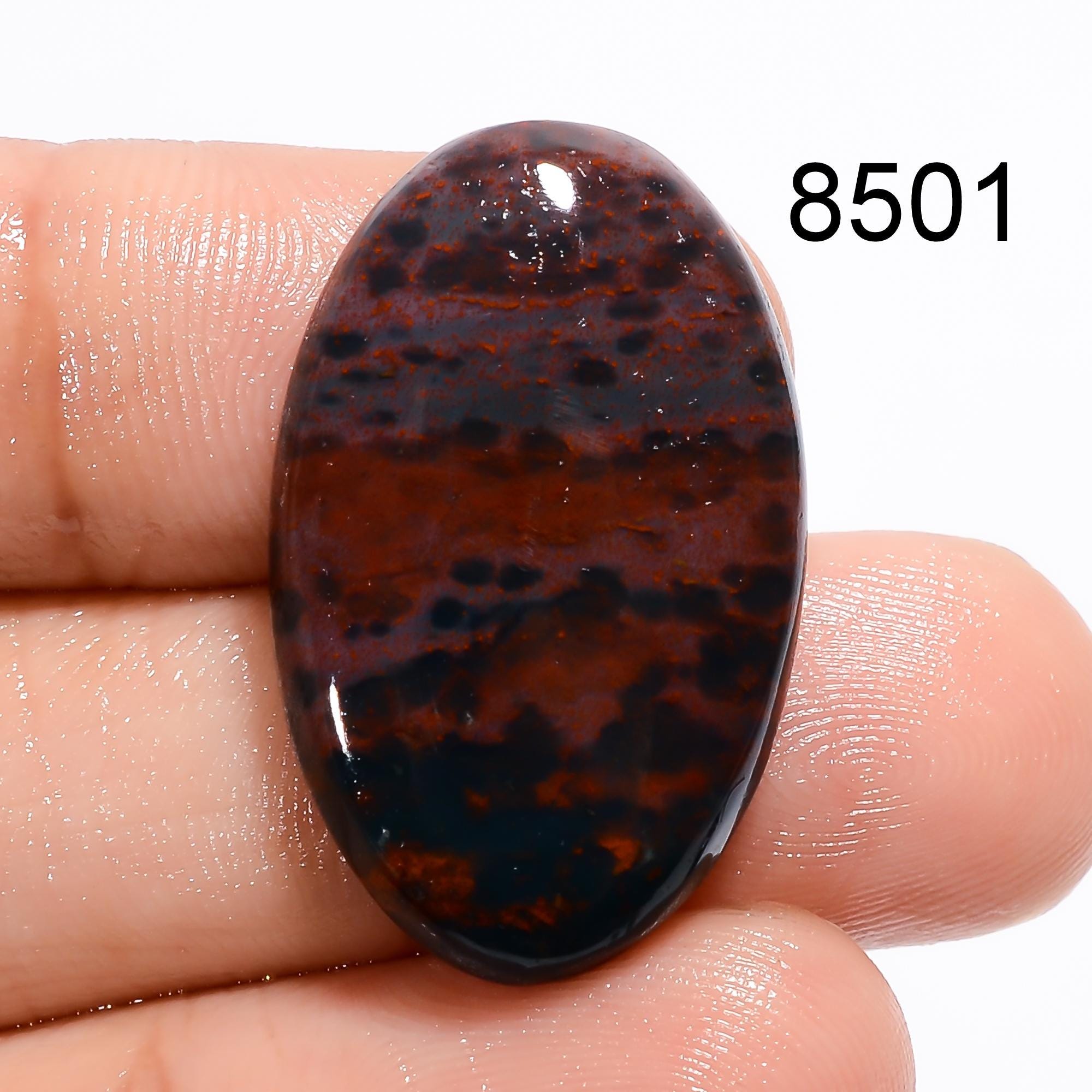 AAA Bloodstone Cabochon Pair, Loose Gemstone for Jewelry - image 3