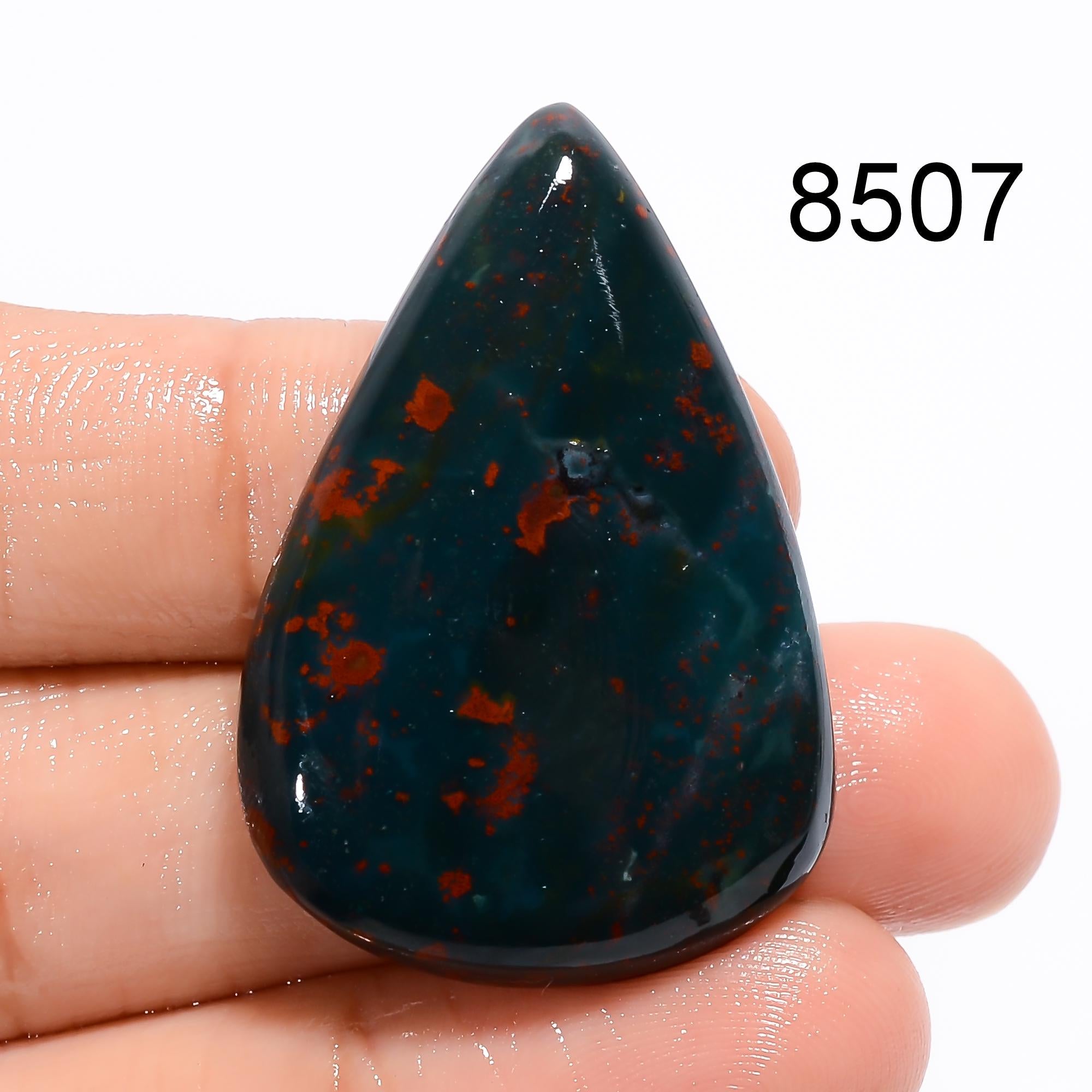 AAA Bloodstone Cabochon Pair, Loose Gemstone for Jewelry - image 8