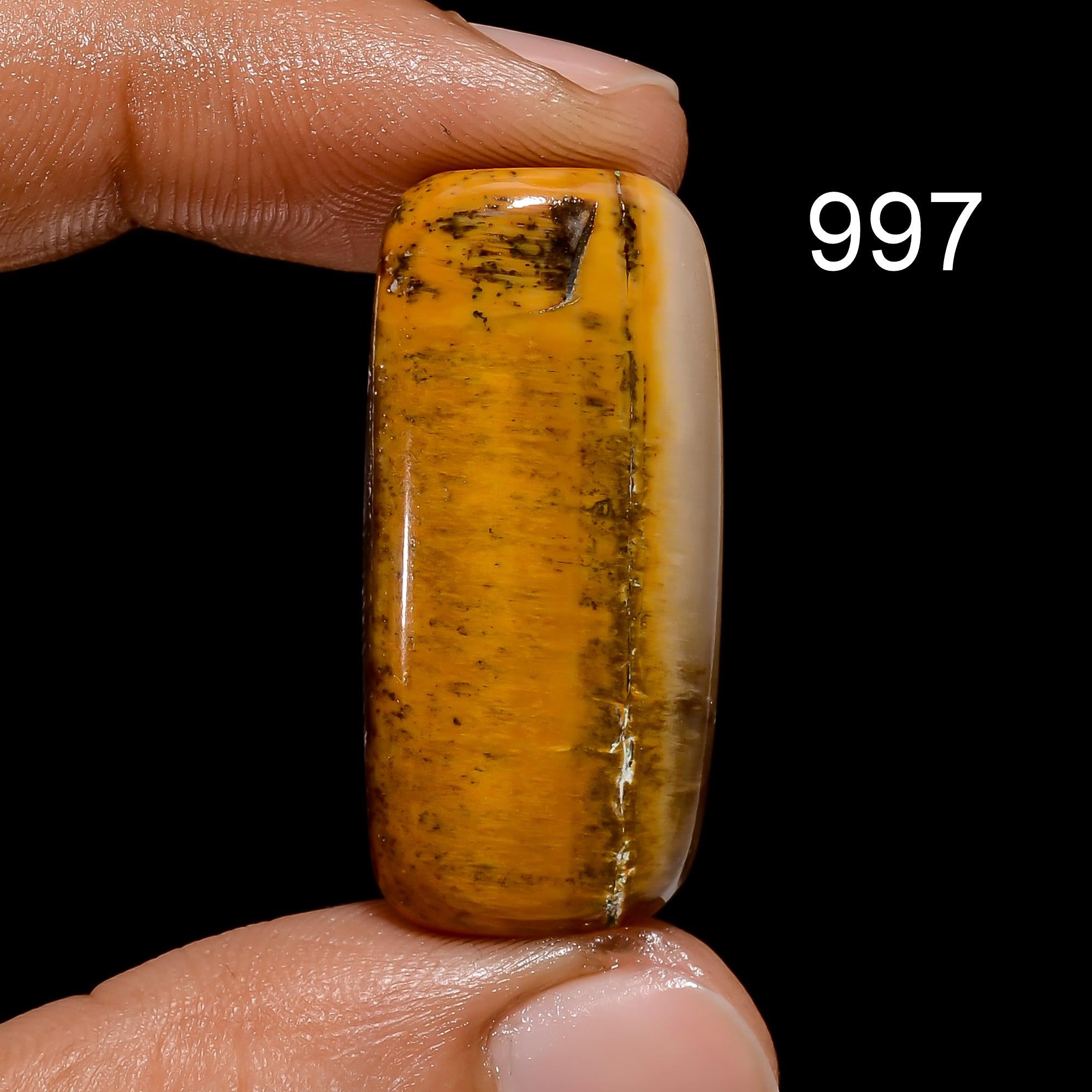 Natural Tiger Jasper Cabochon, Radiant Gemstone for Jewelry Making - image 8