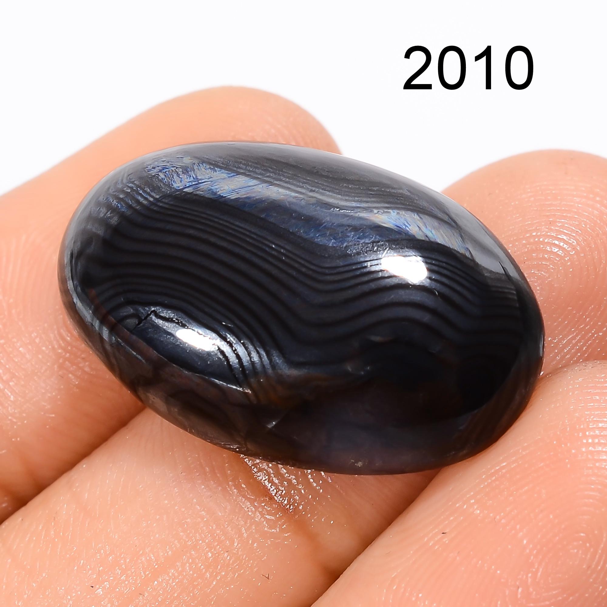 Natural Psilomelane Gemstone, Mixed Shape Loose Cabochon Healing Crystal - image 2