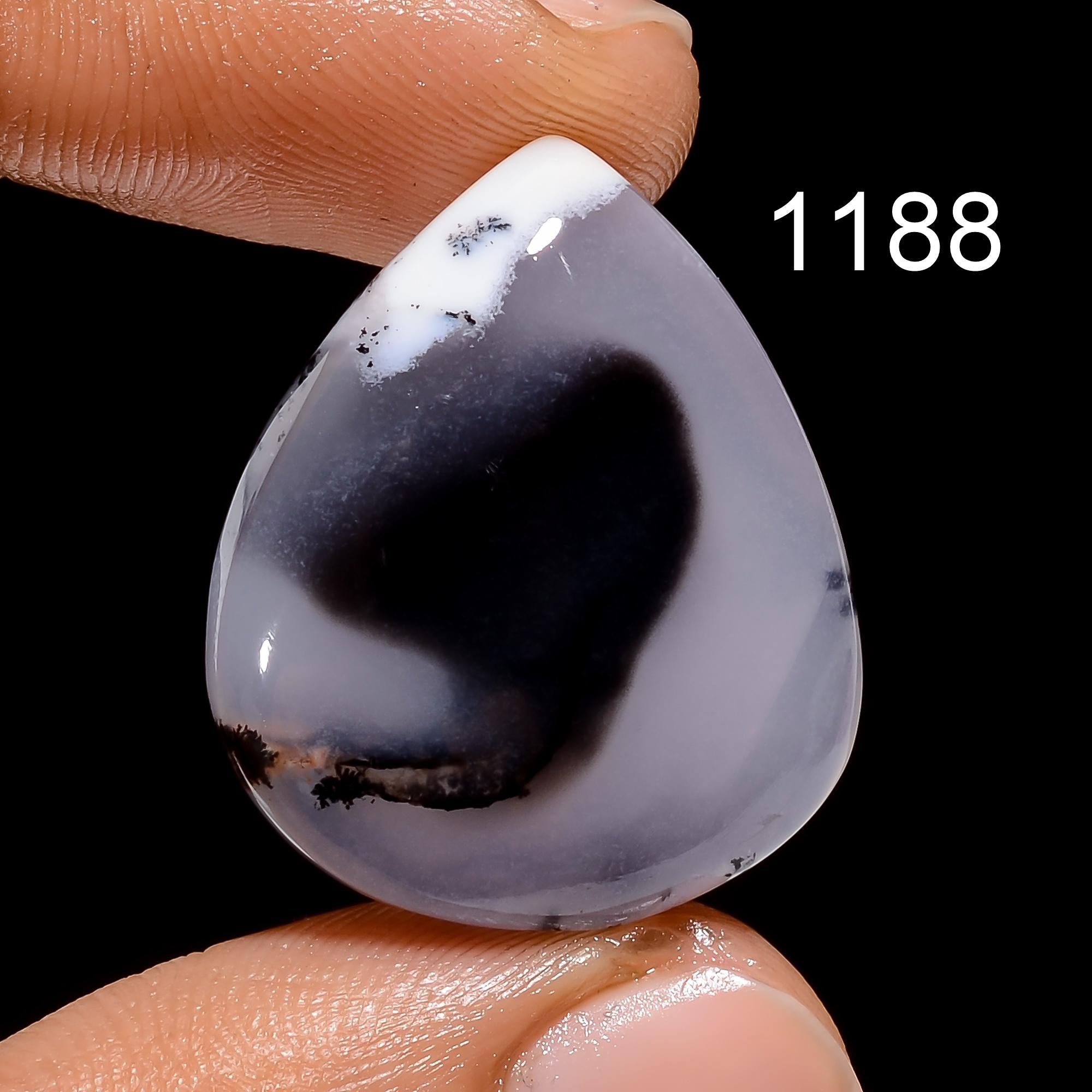 Natural Dendrite Opal Cabochon: Opal Gemstone for Jewelry Healing Crystal - image 6