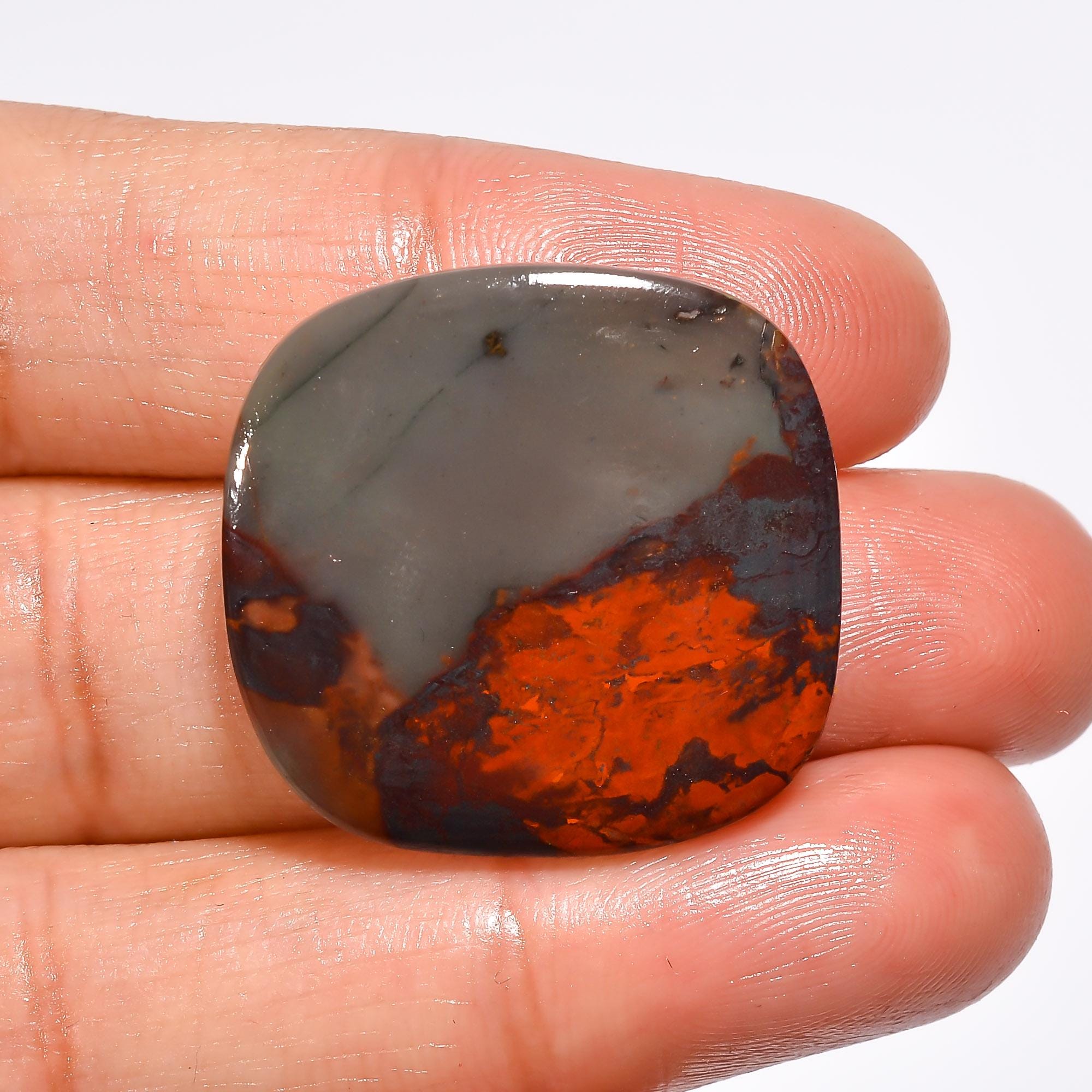 AAA Jaspilite Cabochon: Natural Gemstone Pendant, USA Origin Natural Healing Crystal - image 4