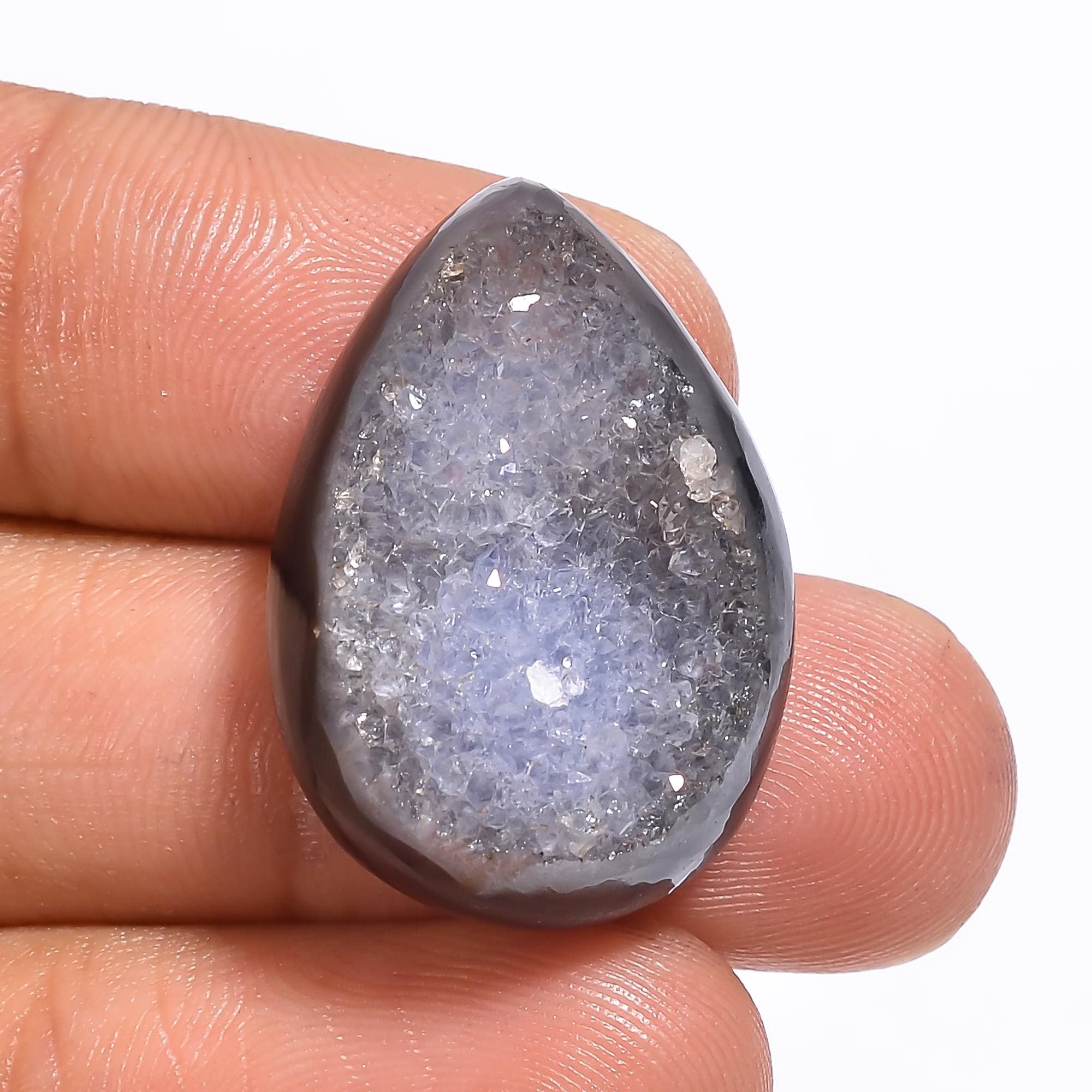 Black Onyx Druzy Gemstone: Mix Shape Chalcedony, AAA Quality Healing Crystal - image 4