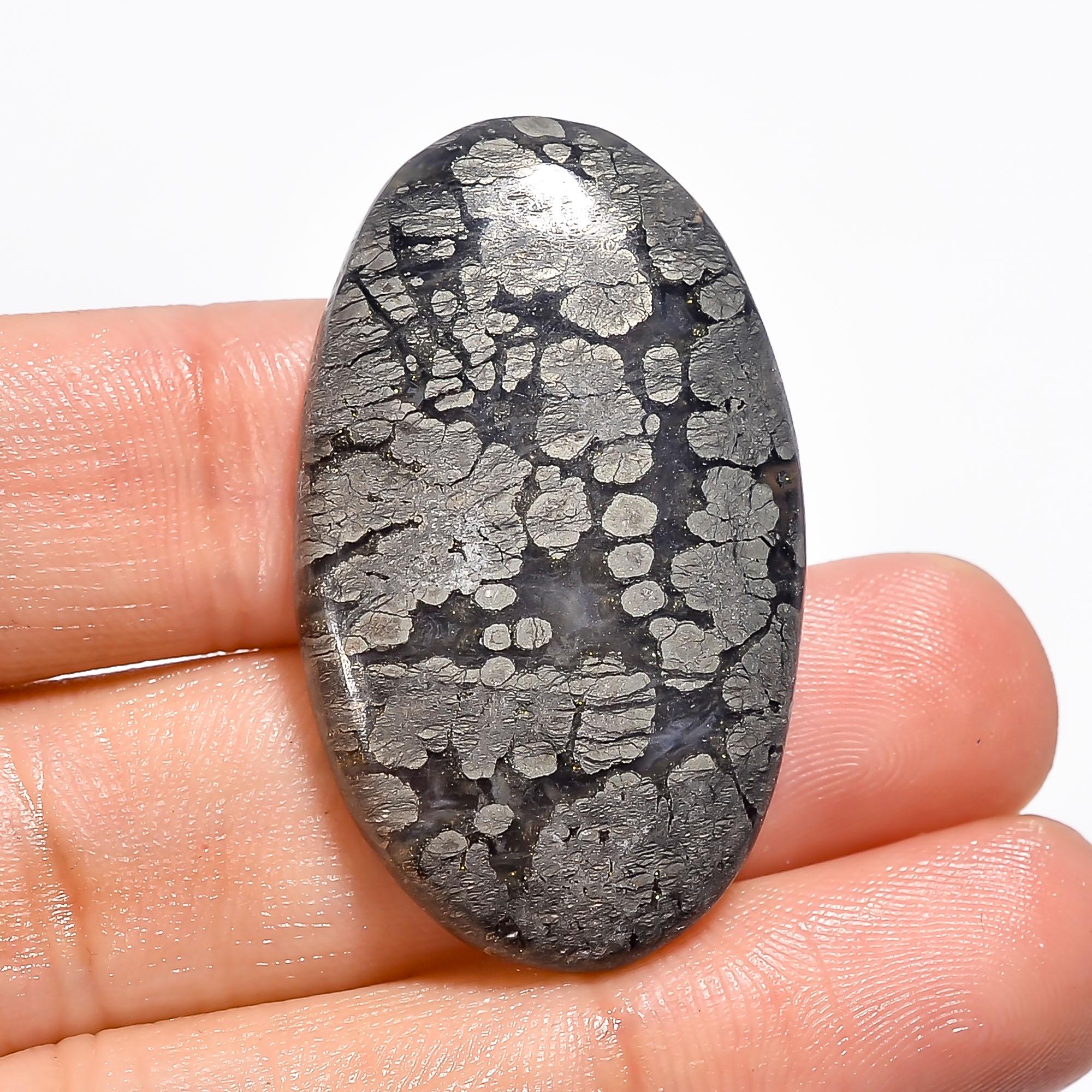 Natural Marcasite Agate Cabochon, AAA Quality Loose Gemstone