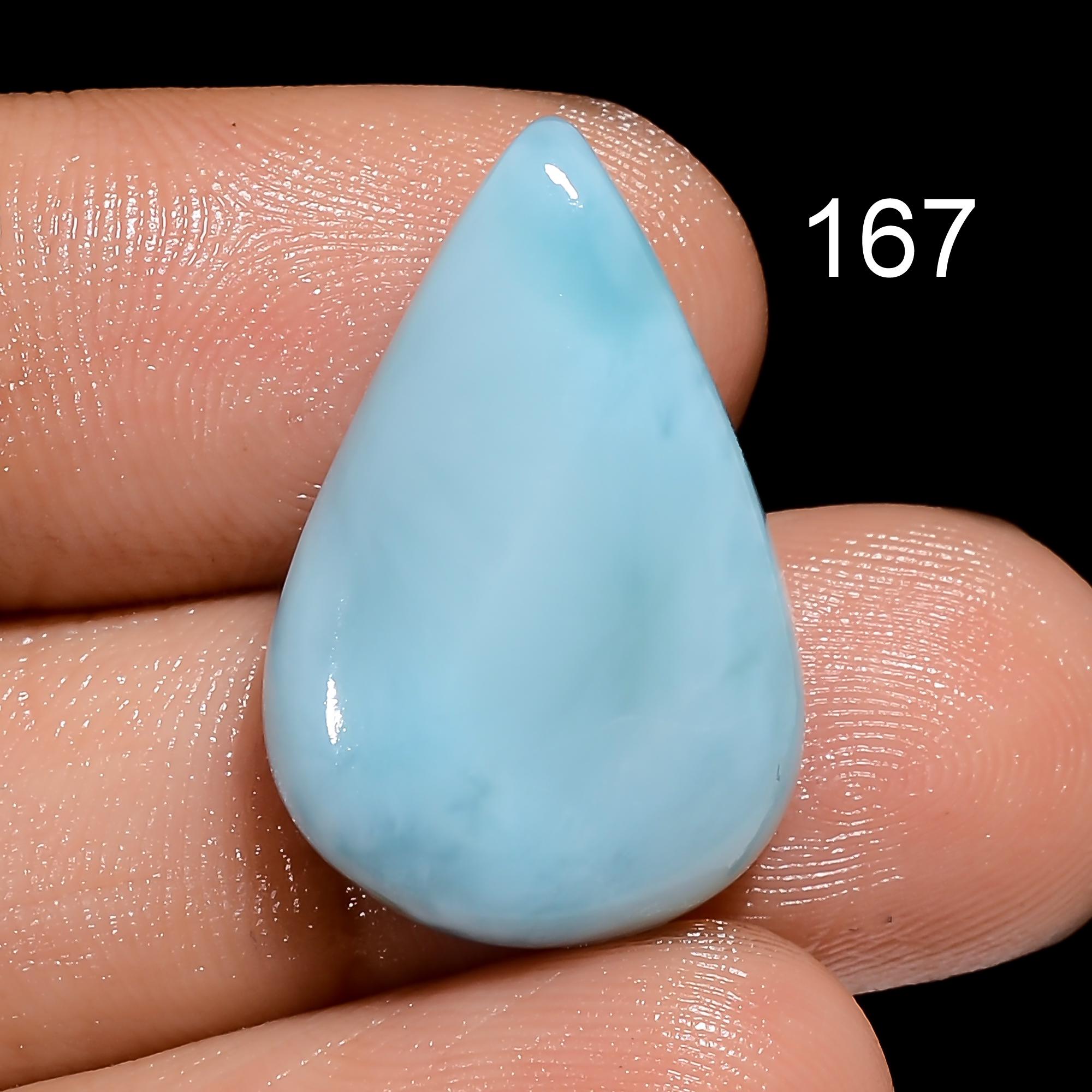 Natural Larimar Cabochon, Dominican Pectolite Gemstone, Jewelry Making - image 8