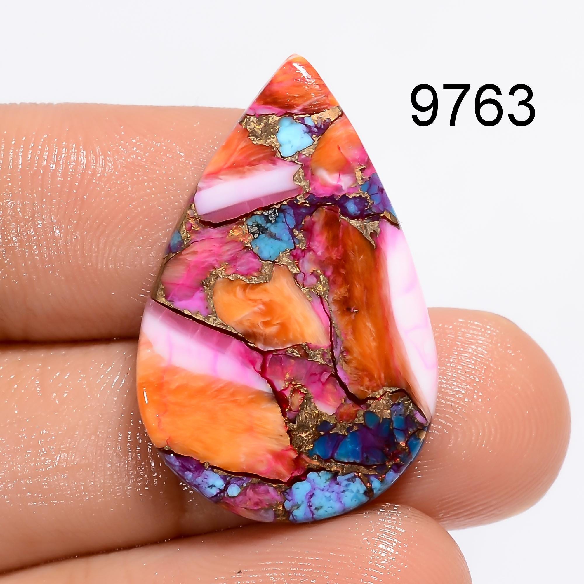 Mohave Copper Turquoise Cabochon, Mix Shape Designer Loose Gemstone For Jewelry Making Supply - image 6