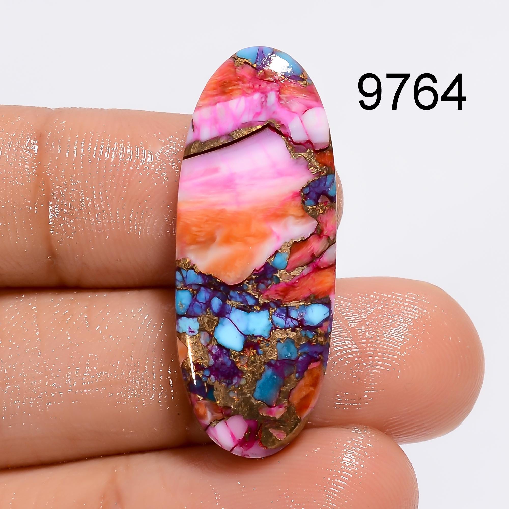 Mohave Copper Turquoise Cabochon, Mix Shape Designer Loose Gemstone For Jewelry Making Supply - image 7