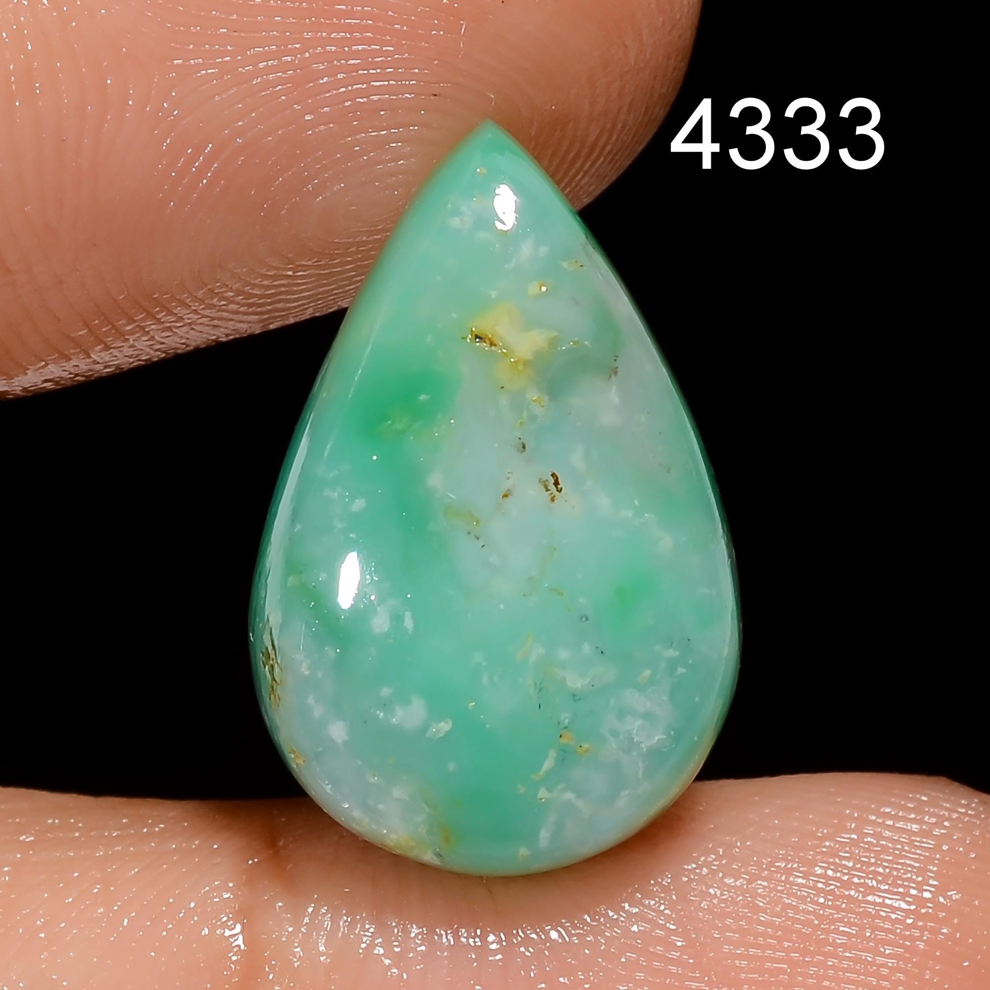 Natural Green Chrysoprase Cabochon, Loose Gemstone, Jewelry Making