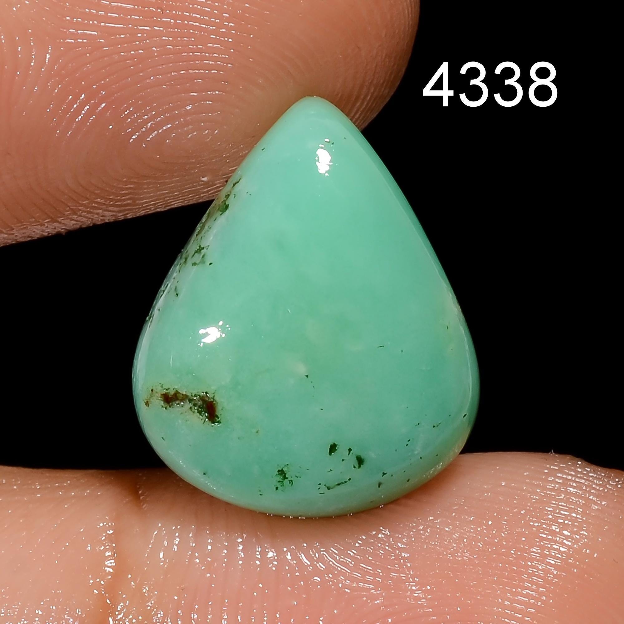 Natural Green Chrysoprase Cabochon, Loose Gemstone, Jewelry Making - image 2
