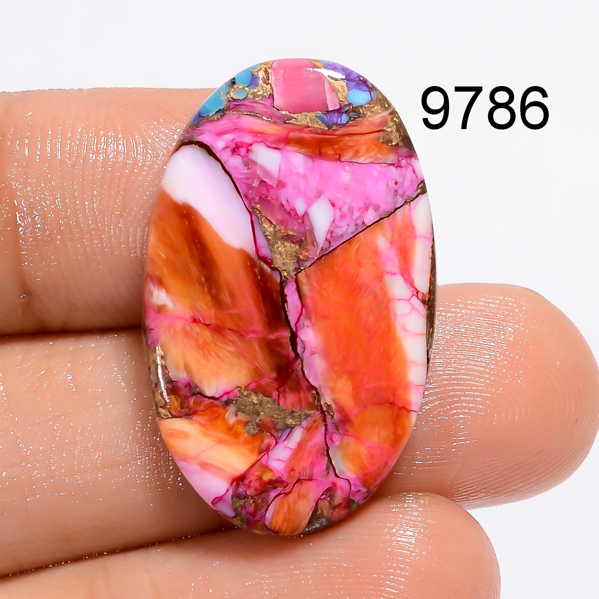 Mohave Copper Turquoise Cabochon, Mix Shape Designer Loose Gemstone For Jewelry Making Supply - image 2