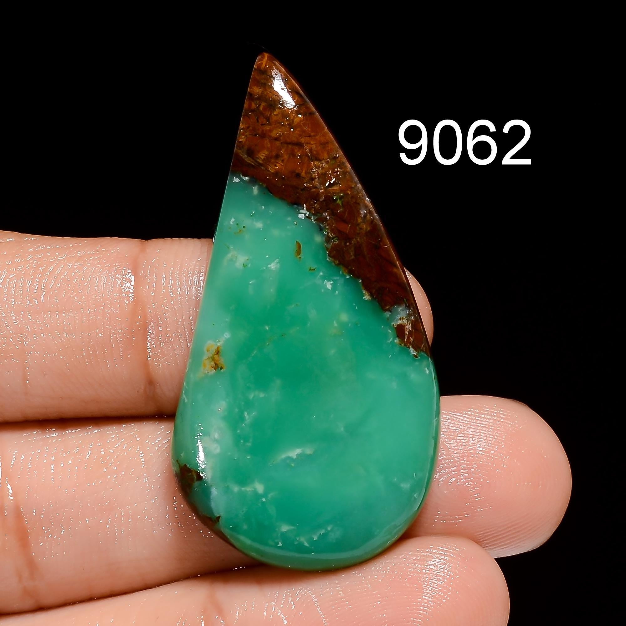 AAA Chrysoprase Cabochon, Natural Gemstone Pendant, DIY Jewelry Making - image 3