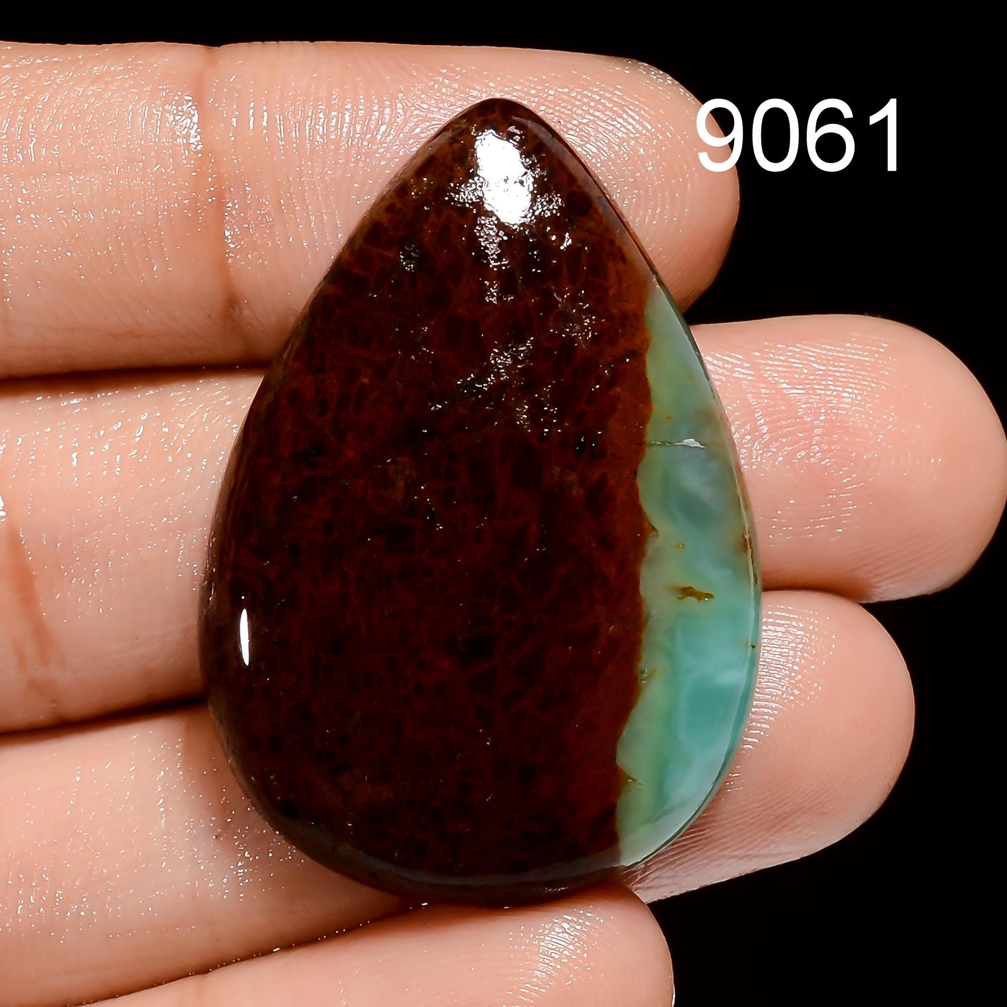 AAA Chrysoprase Cabochon, Natural Gemstone Pendant, DIY Jewelry Making - image 2