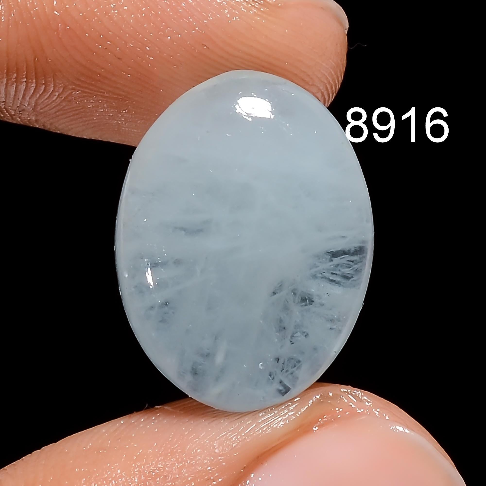 AAA Blue Aquamarine Cabochon, Rare Gemstone, Jewelry Making - image 4