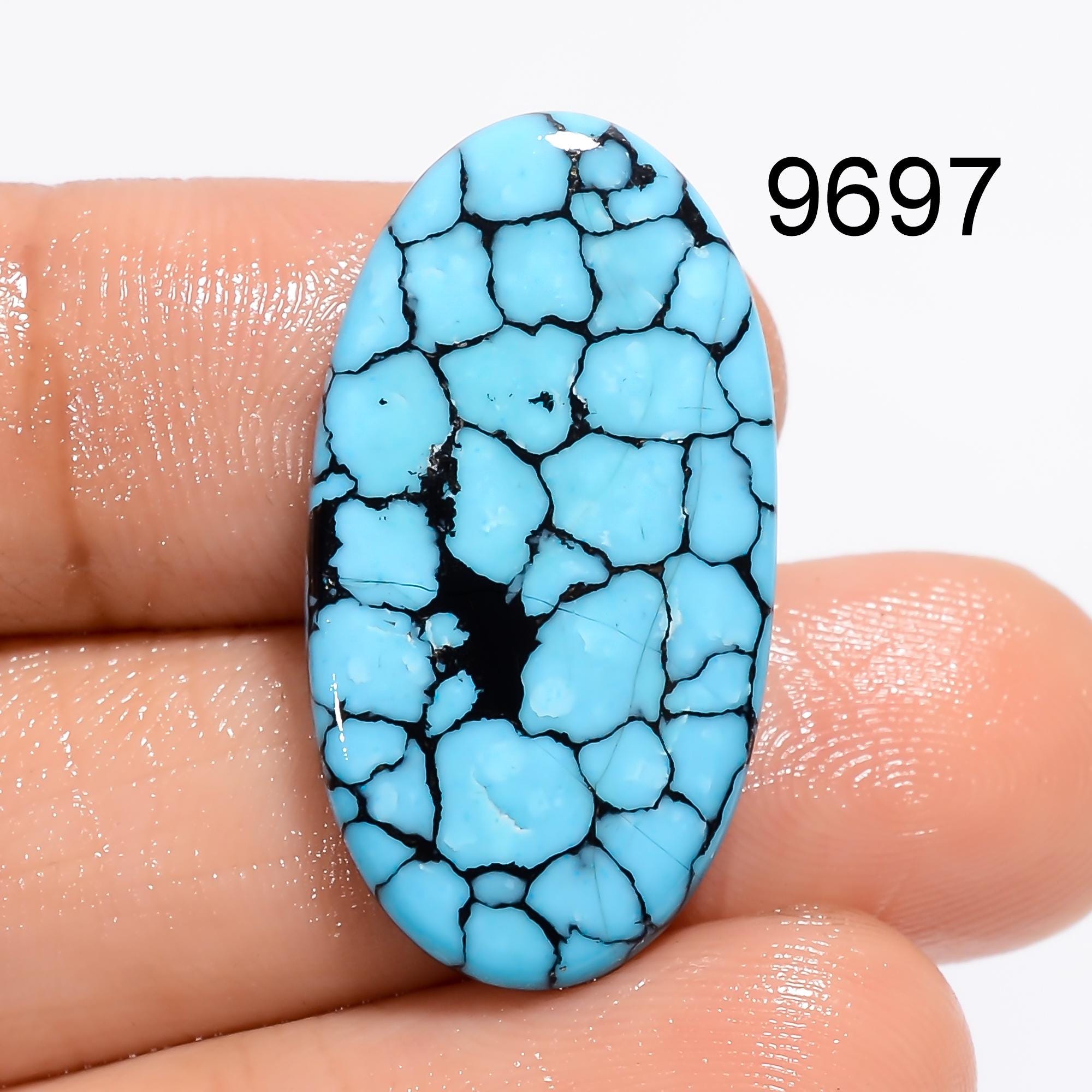 AAA Turquoise Heart Cabochon: Stabilized Gemstone for Jewelry Making - image 7