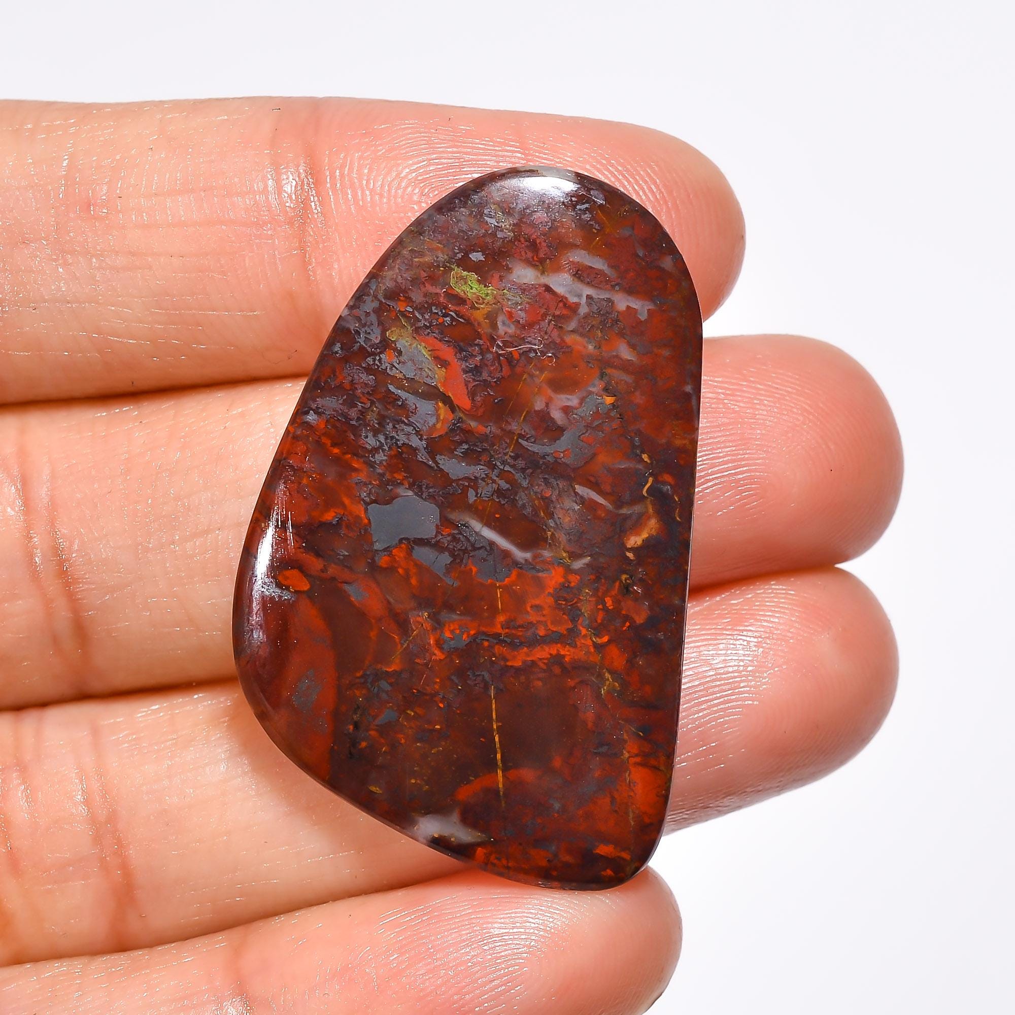Natural Jaspilite Gemstone Cabochon, Mixed Shape, AAA Quality Pendant Supply - image 2