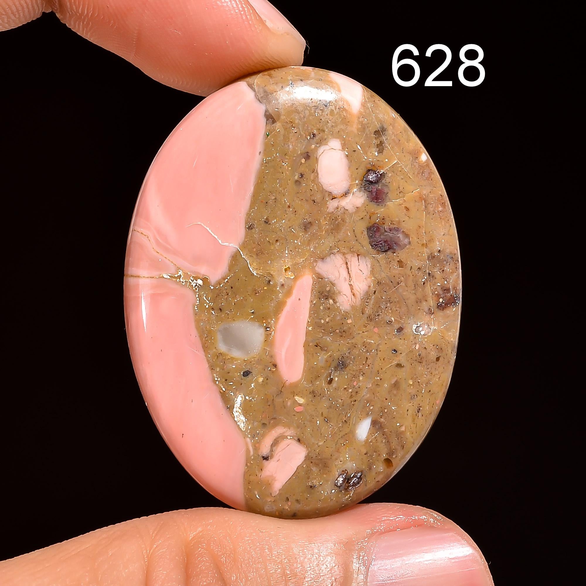 Pink Mookaite Cabochon, AAA Quality Gemstone, Jewelry Making Supply