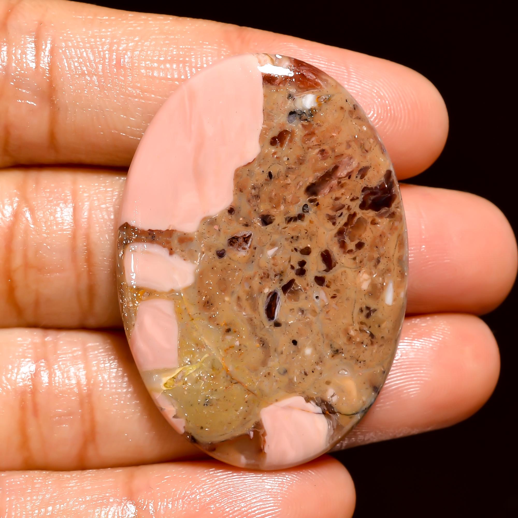 Pink Mookaite Cabochon, AAA Quality Gemstone, Jewelry Making