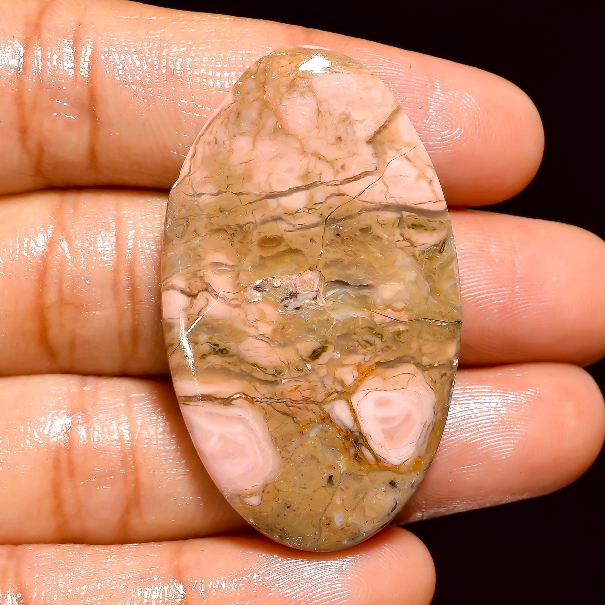 Pink Mookaite Cabochon, AAA Quality Gemstone, Jewelry Making - image 2