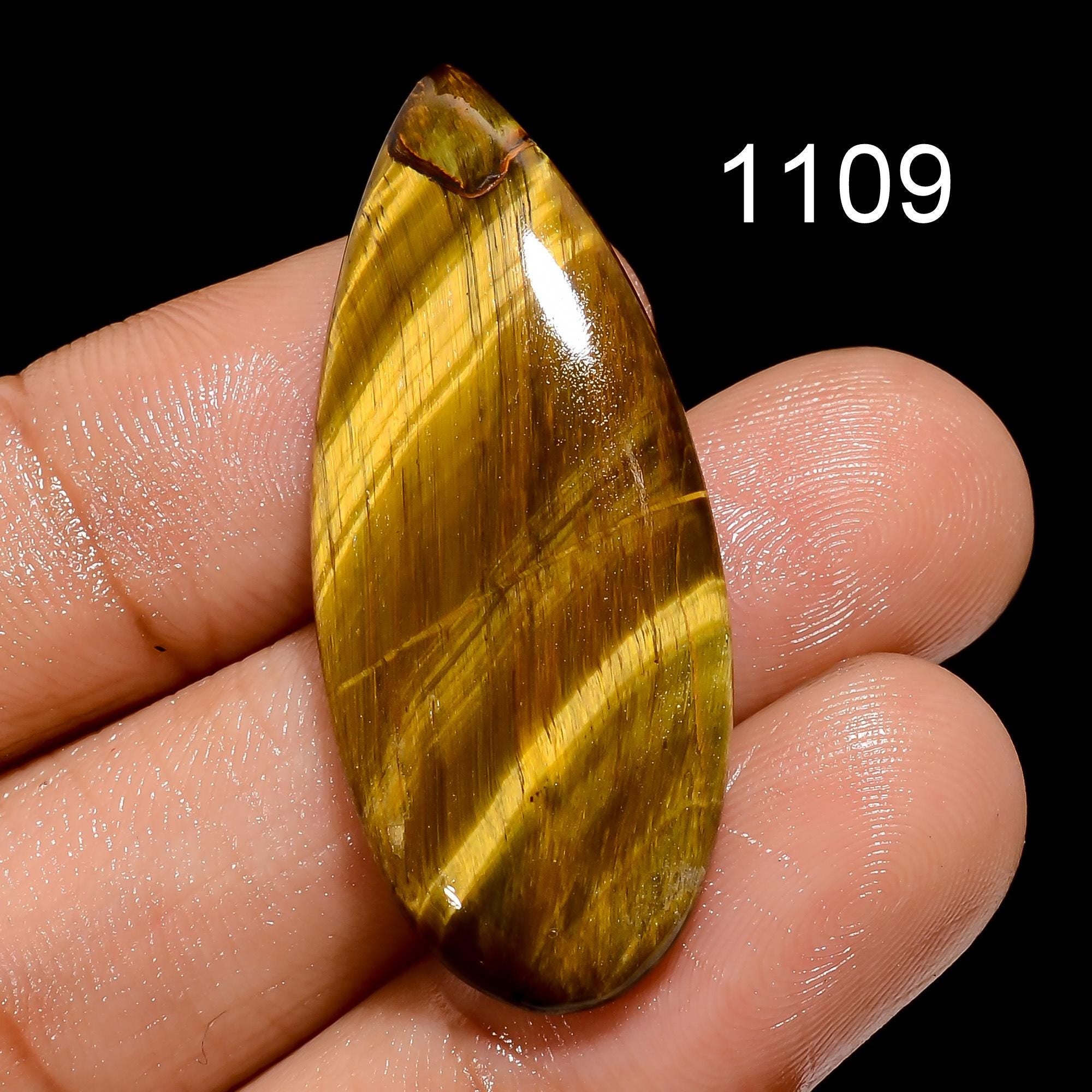 Natural Tiger Eye Gemstone, Natural Tiger Eye Cabochons, Loose Tiger Eye For Jewelry Making Supply, Home Decor Crystals, - image 8