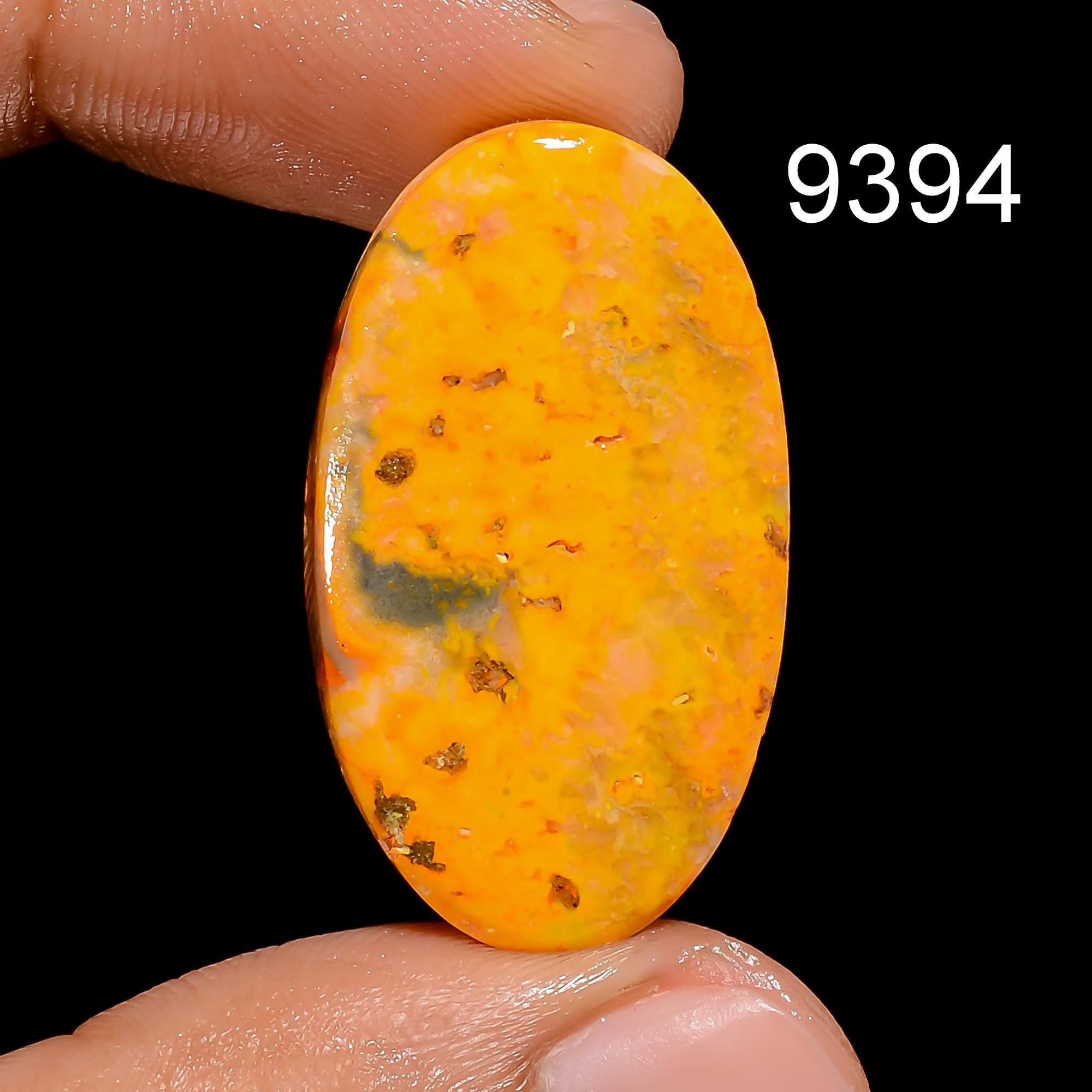 Natural Mustard Bee Jasper Cabochon, Loose Gemstone - image 3