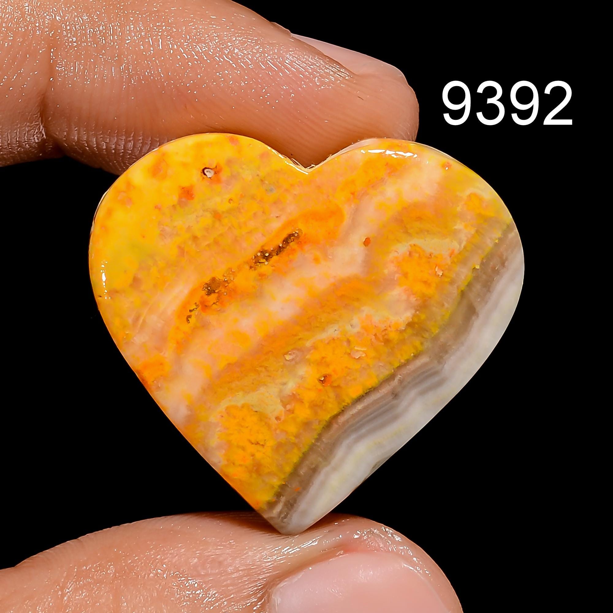 Natural Mustard Bee Jasper Cabochon, Loose Gemstone