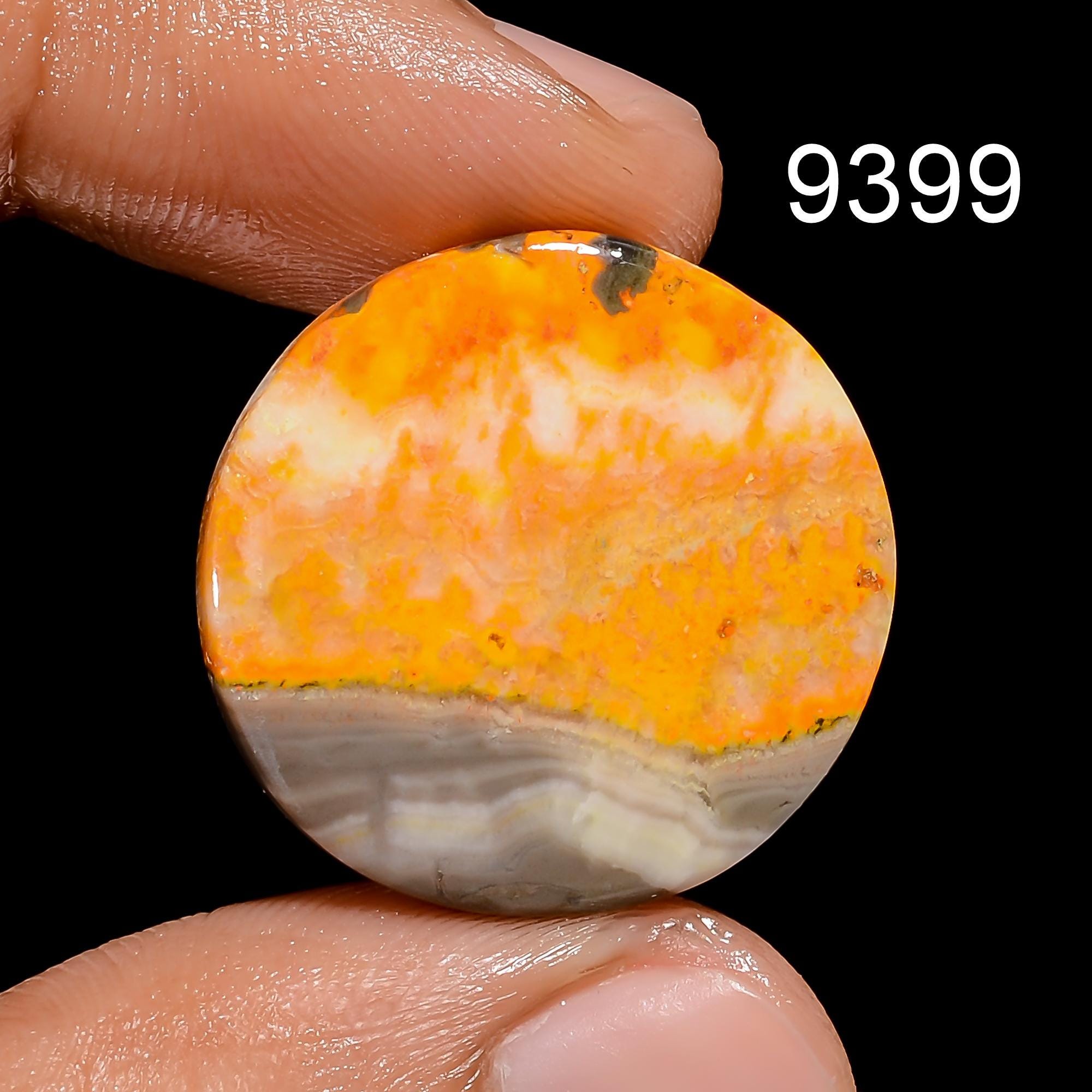 Natural Mustard Bee Jasper Cabochon, Loose Gemstone - image 8