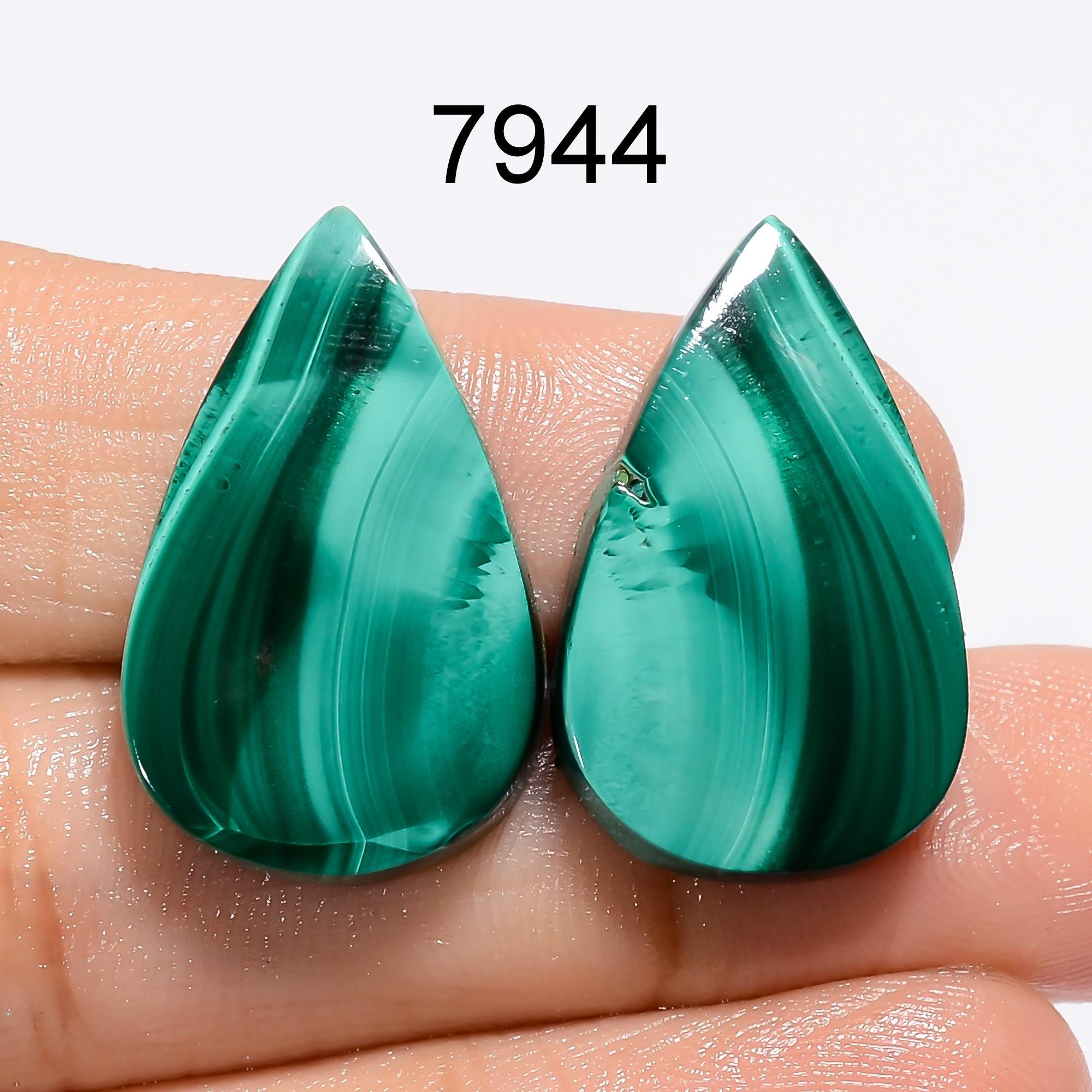 AAA African Malachite Gemstone Matched Pair, Jewelry Making - image 4