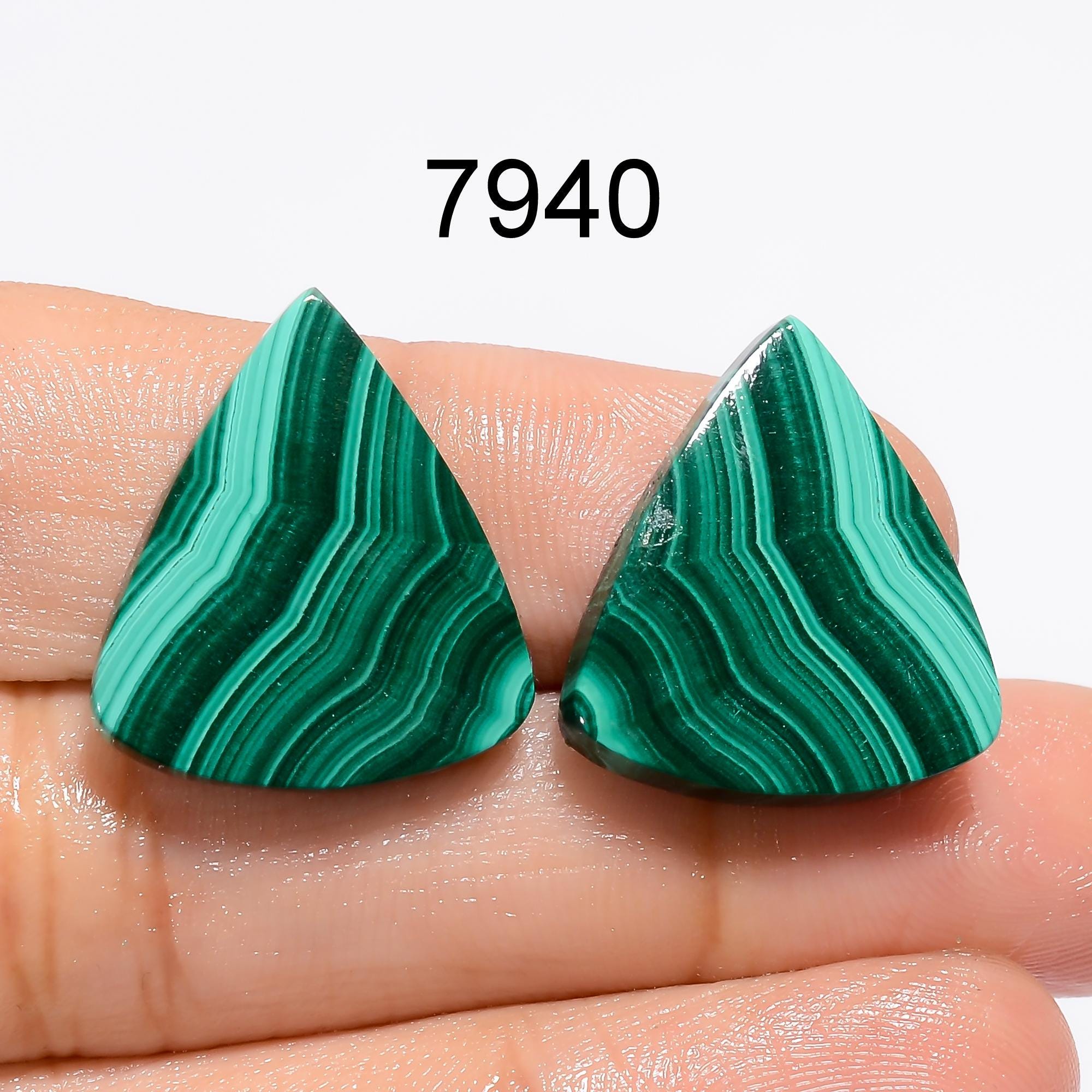 AAA African Malachite Gemstone Matched Pair, Jewelry Making