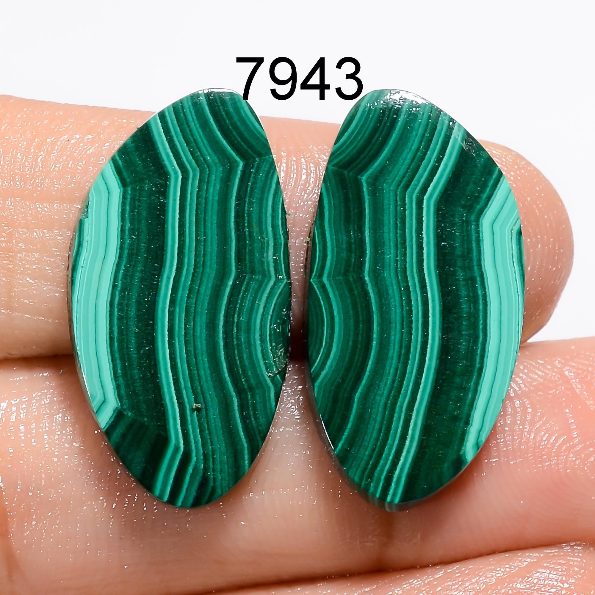 AAA African Malachite Gemstone Matched Pair, Jewelry Making - image 3