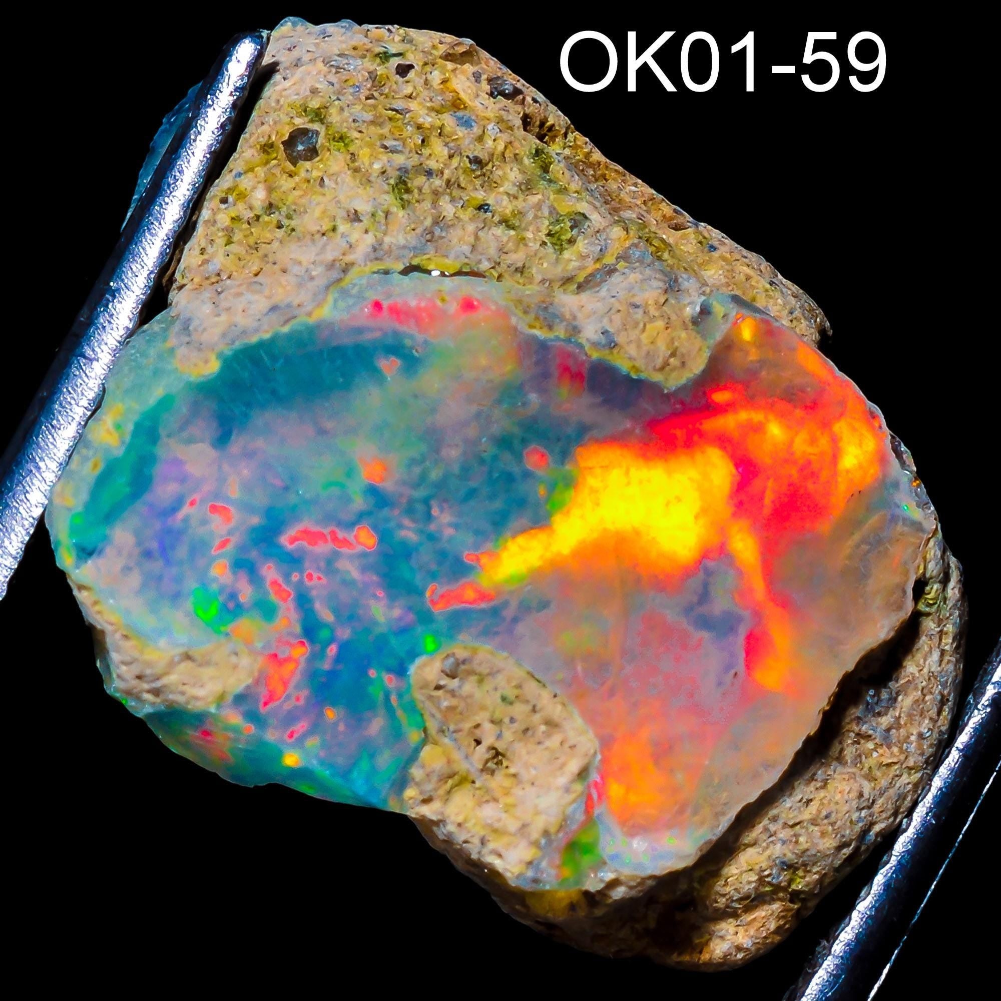 Ethiopian Opal Rough Gemstone and  Organic rough crystal 