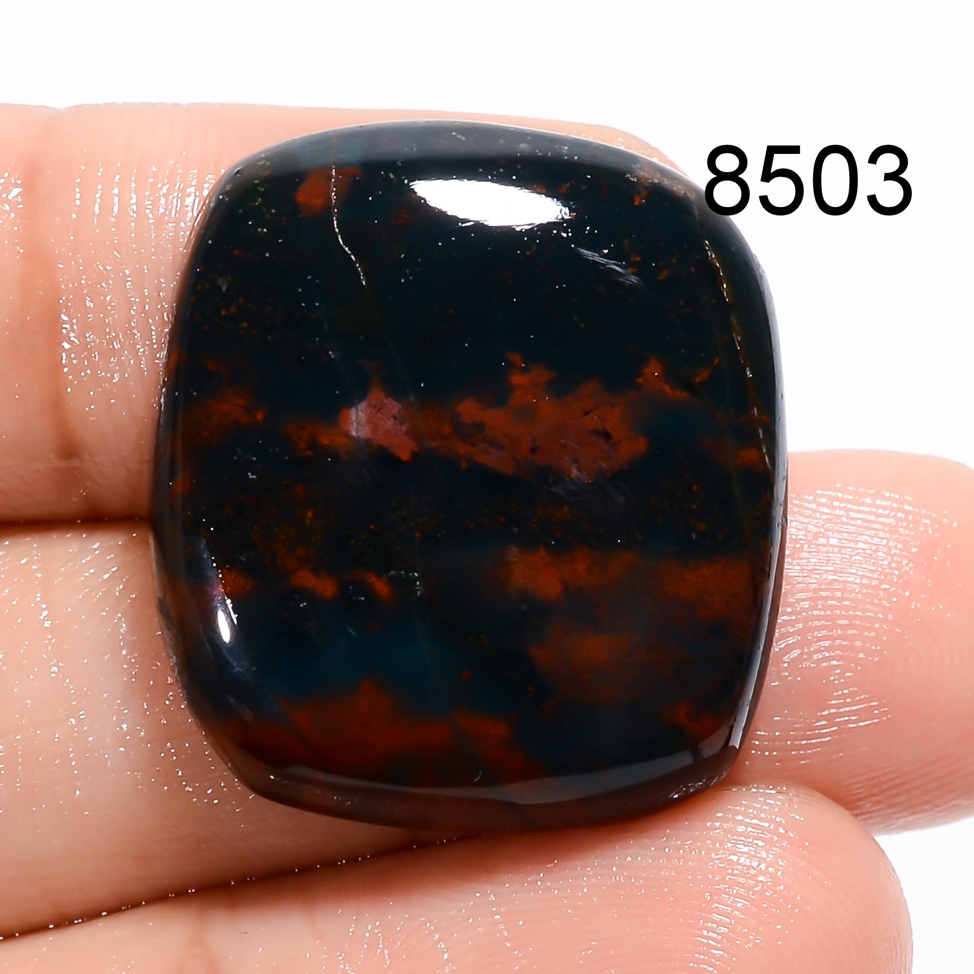 AAA Bloodstone Cabochon Pair, Loose Gemstone for Jewelry - image 5