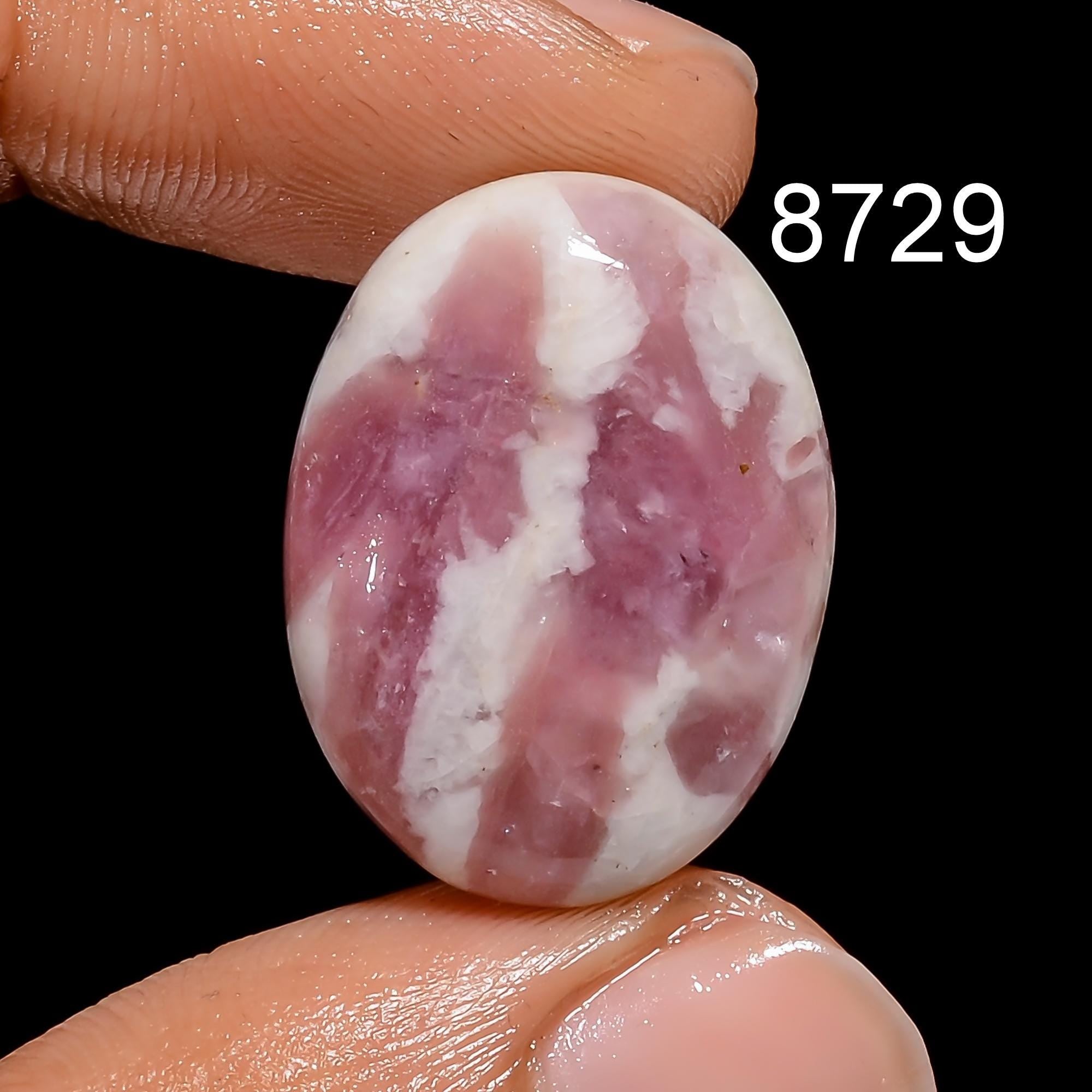 AAA Pink Tourmaline Quartz Cabochon, Loose Gemstone - image 4